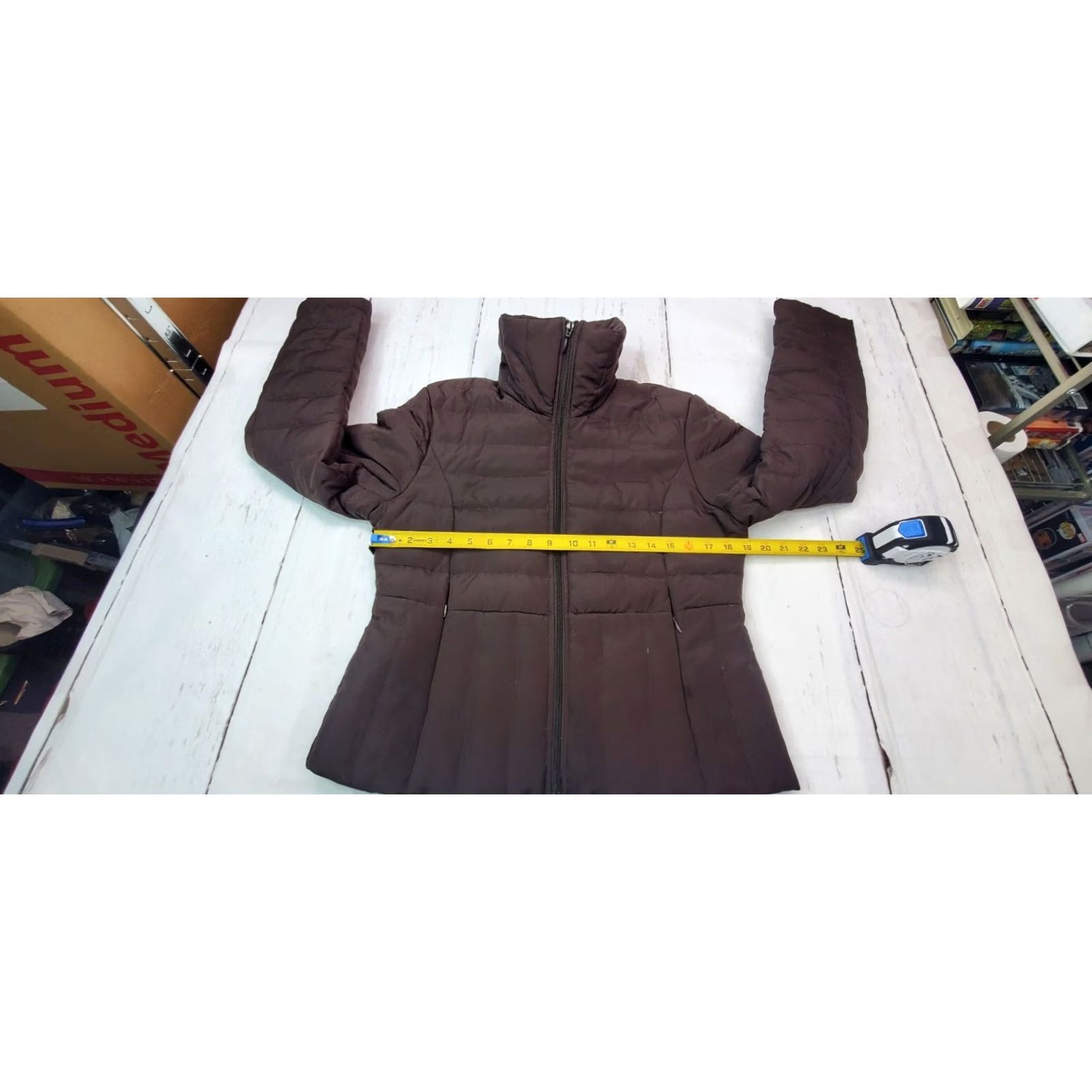 Kenneth Cole Kenneth Cole Reaction Women’s Down Puffer Jacket M Brown Full Zip Coat Jacket/Coat Size M / US 6-8 / IT 42-44 - 6 Thumbnail