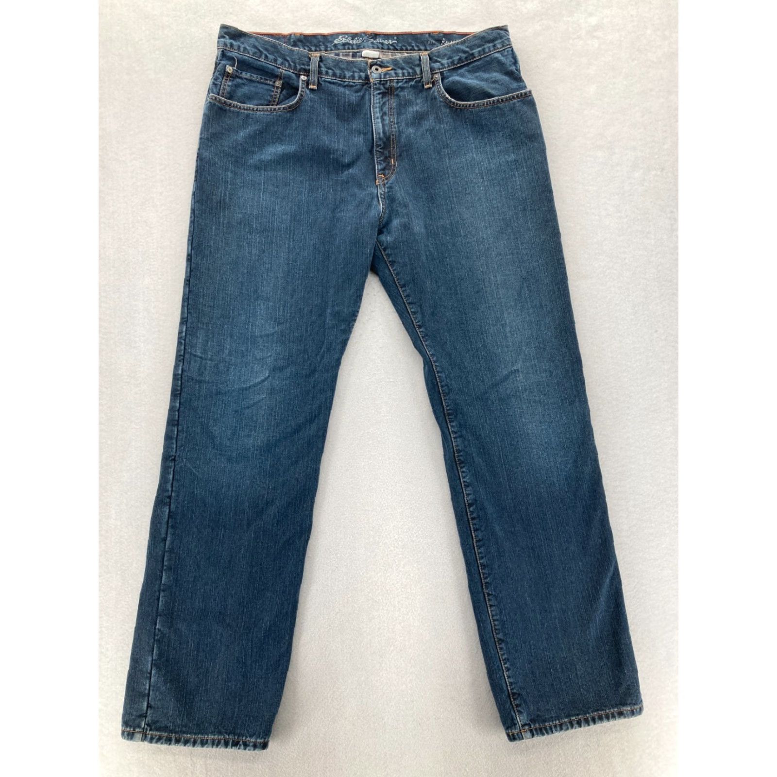 Eddie Bauer Eddie Bauer Flannel Lined Jeans Mens 40x34 Relaxed Straight Dark Blue Denim Camp Size US 40 / EU 56 - 2 Thumbnail