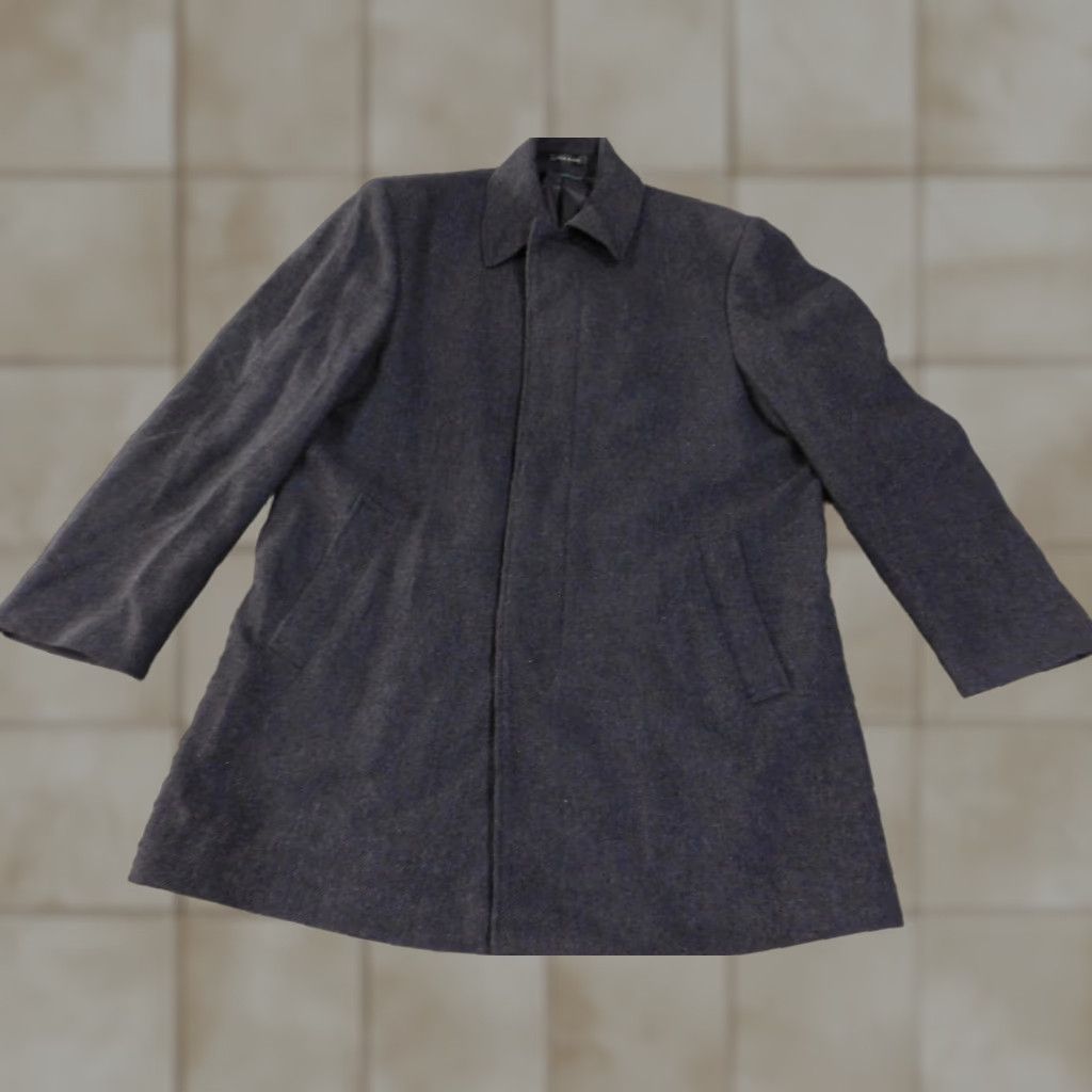 Ralph Lauren Lauren Ralph Lauren Coat Mens 44R Gray Wool Blend Dress Overcoat Herringbone Wool Size US S / EU 44-46 / 1 - 1 Thumbnail