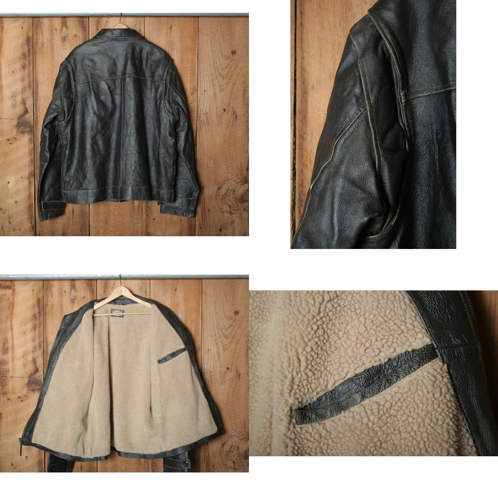 Vintage Decoded Brown Leather Fleece Lined Motorcycle Jacket Men's XL Size Brown Leather Jacket Mens XL Decoded Motorcycle Jacket Size US XL / EU 56 / 4 - 8 Thumbnail