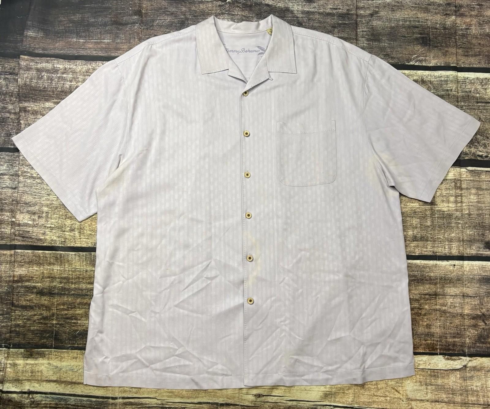 Tommy Bahama Tommy Bahama Shirt Mens 2XB Silk Button Up Hawaiian Purple Size US XXL / EU 58 / 5 - 1 Thumbnail