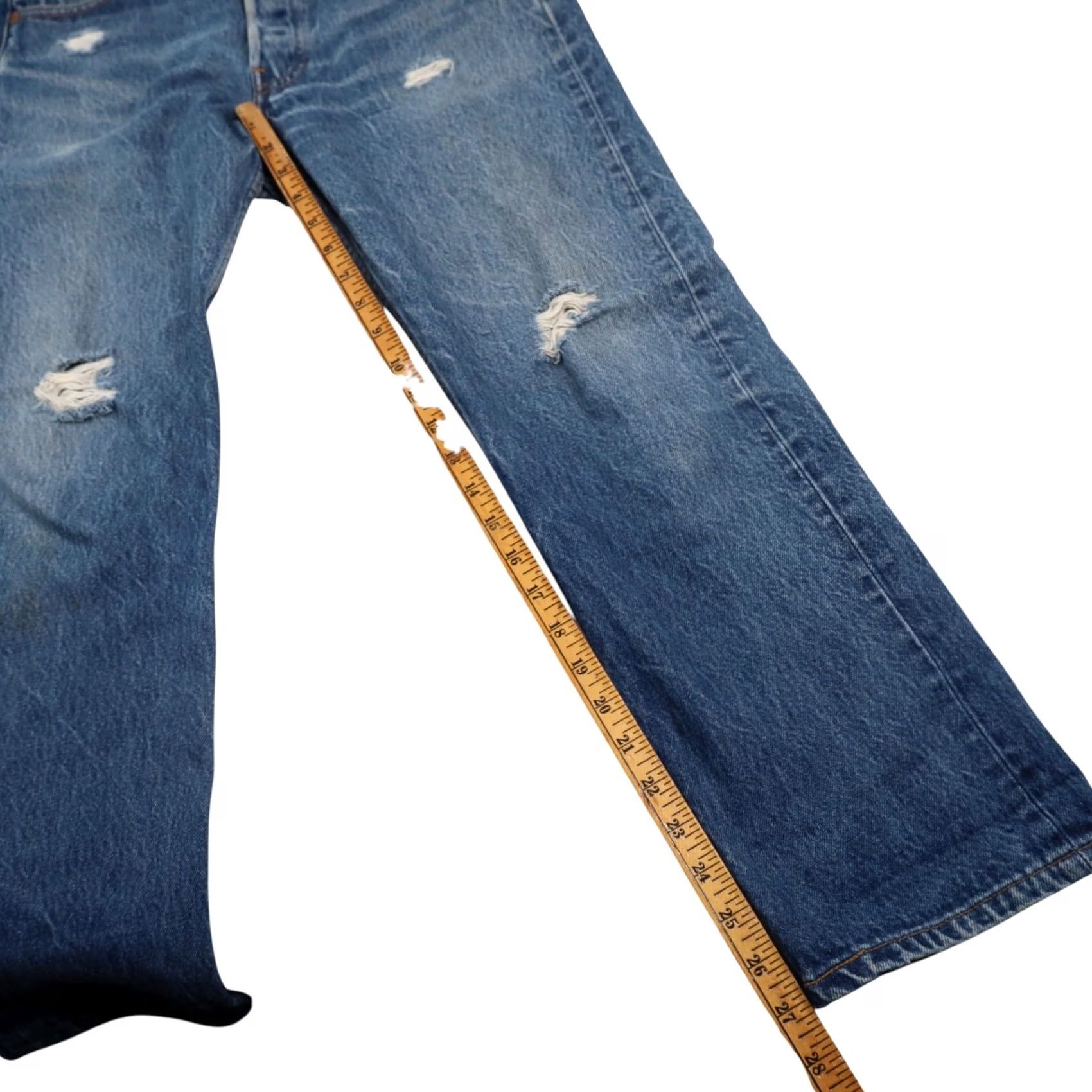 Denime VINTAGE Levis 501xx Lightly Distressed USA Made Denim Jeans Shirt/Jeans Mens 30 Blue 501xx Distressed 9/10 Denim Jeans Mens 30" Inseam 27" Straight Size US 30 / EU 46 - 7 Thumbnail