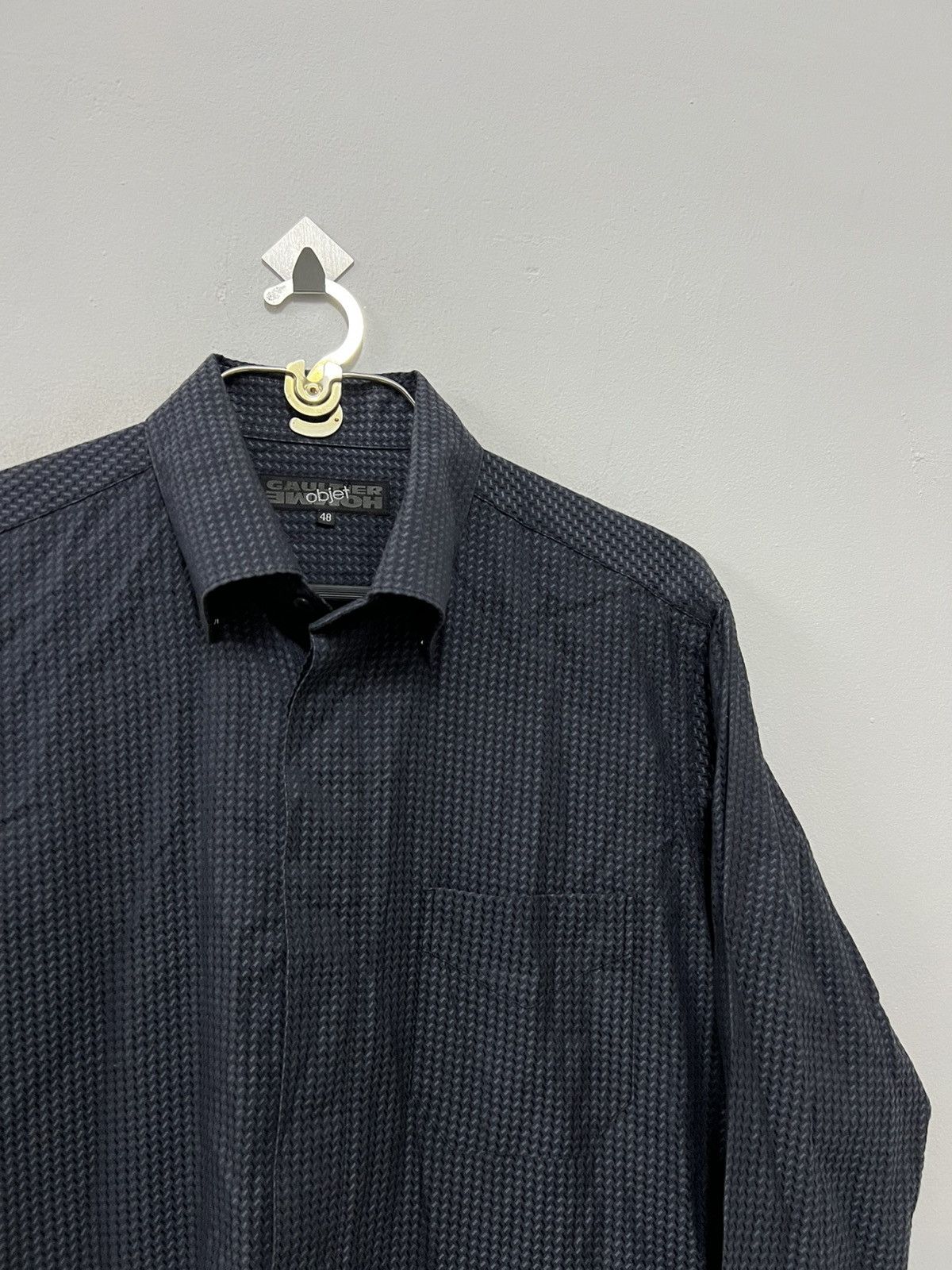 Jean Paul Gaultier 90s Jean Paul Gaultier Texture Fabric Gentleman Button Shirt Size US M / EU 48-50 / 2 - 4 Thumbnail