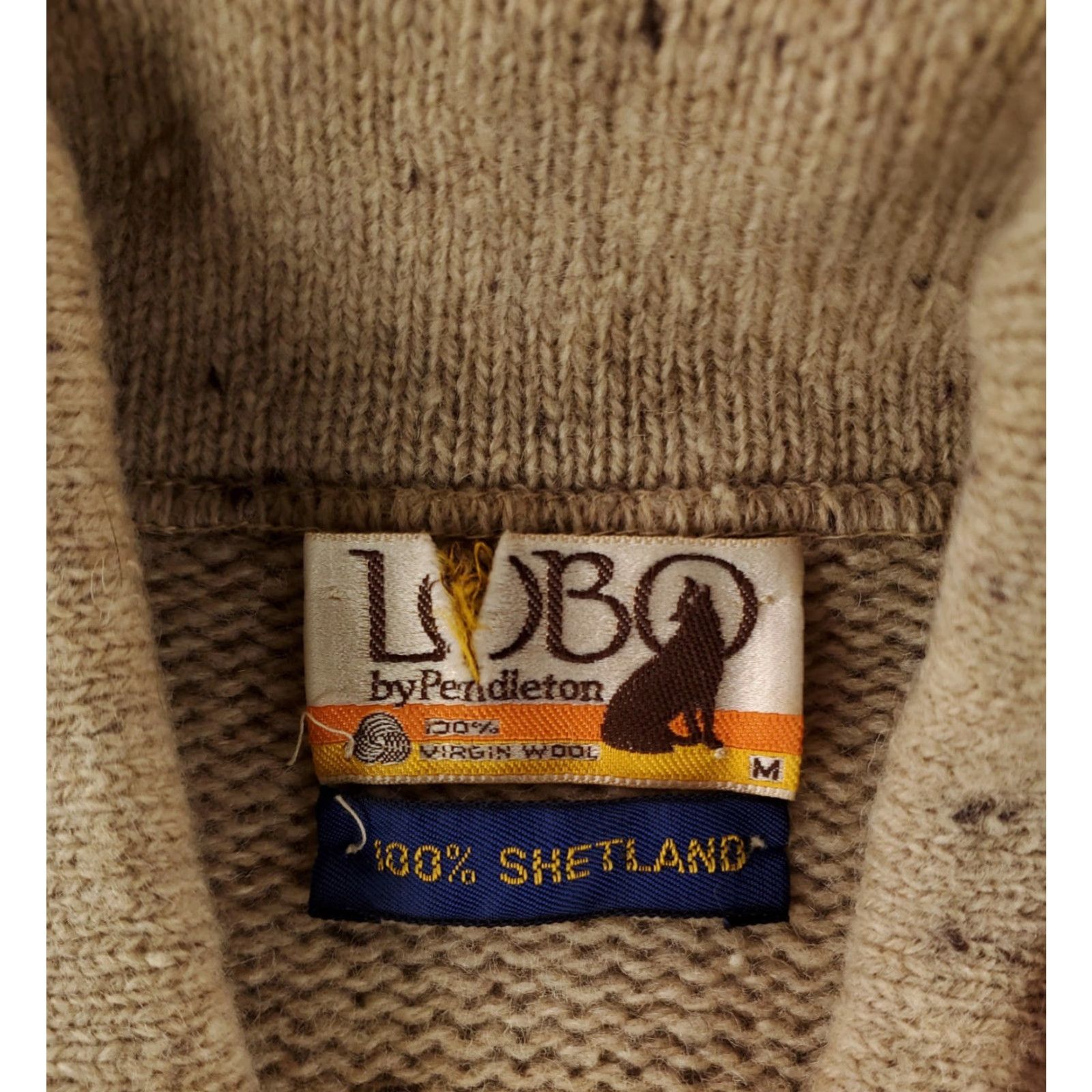 Pendleton Pendleton Lobo Sweater Henley Shawl Collar Shetland Wool Brown Patches Mens M Brown Wool Pullover M Mens Size US M / EU 48-50 / 2 - 4 Thumbnail