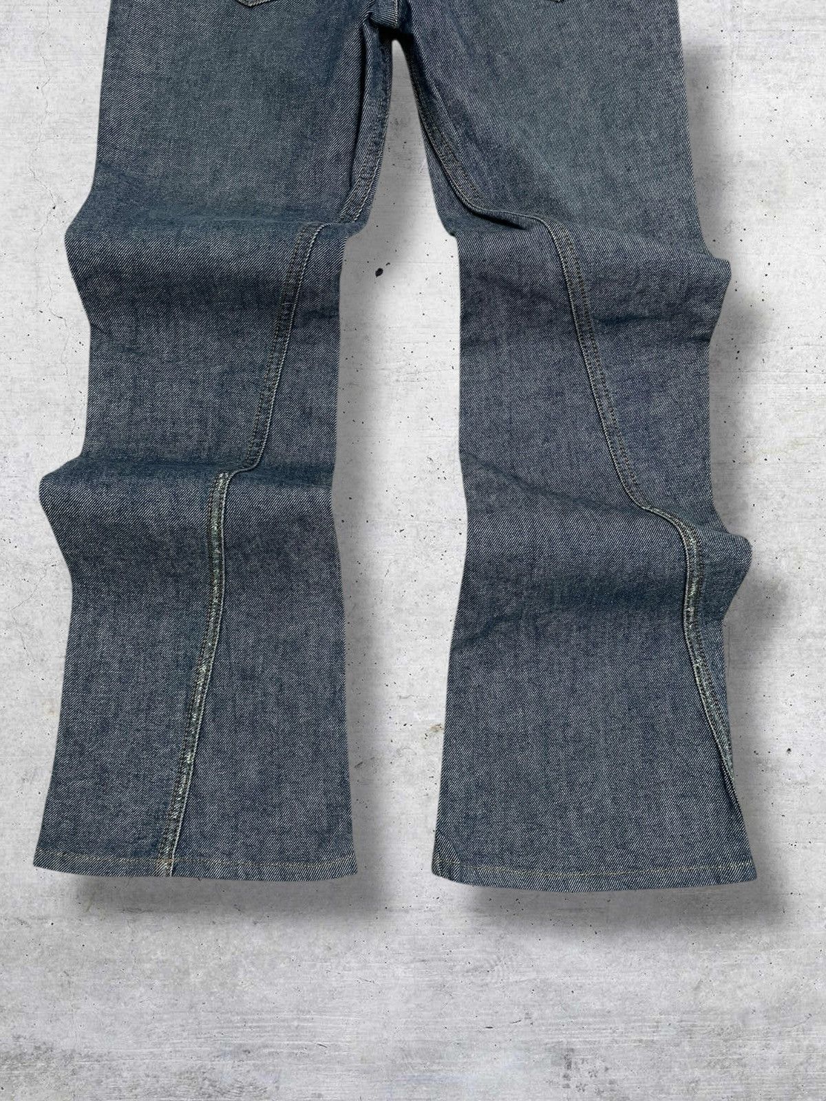If Six Was Nine VINTAGE MK KLEIN 90S JAPAN DESIGNER FLARED RETRO STYLE DENIM Size US 30 / EU 46 - 10 Thumbnail