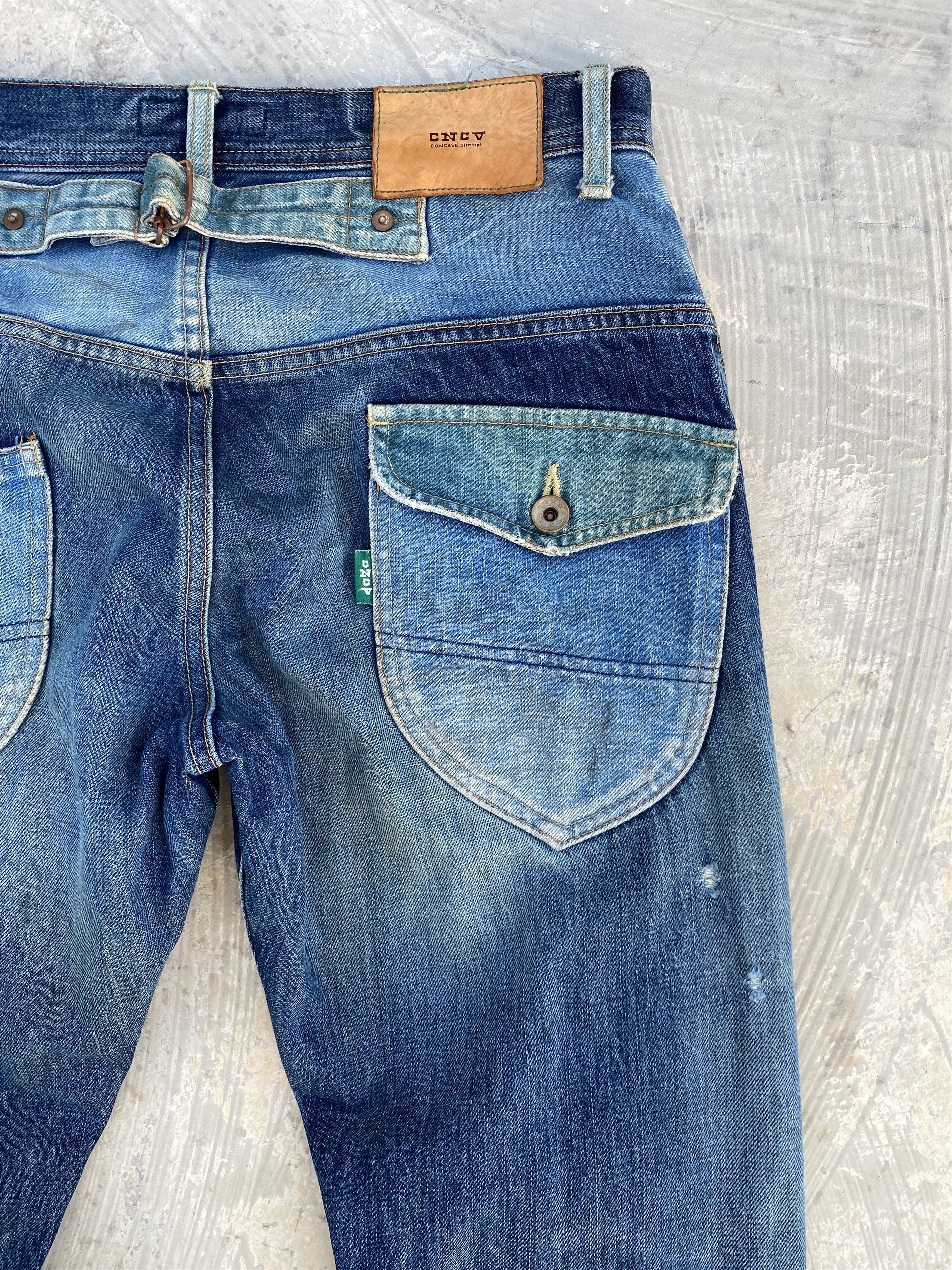 Japanese Brand Concave Attempt Distressed Jeans Size US 32 / EU 48 - 8 Thumbnail