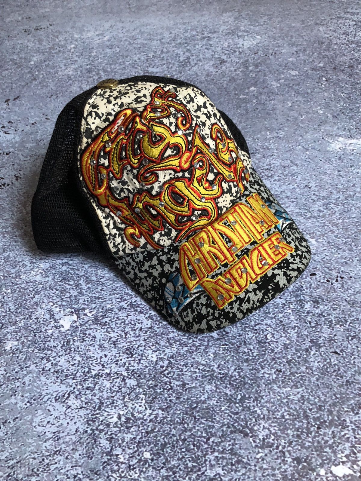 Ed Hardy Vintage Y2K Ed Hardy by Cristian Audigier x3 Big Logo Cap Size ONE SIZE - 14 Thumbnail