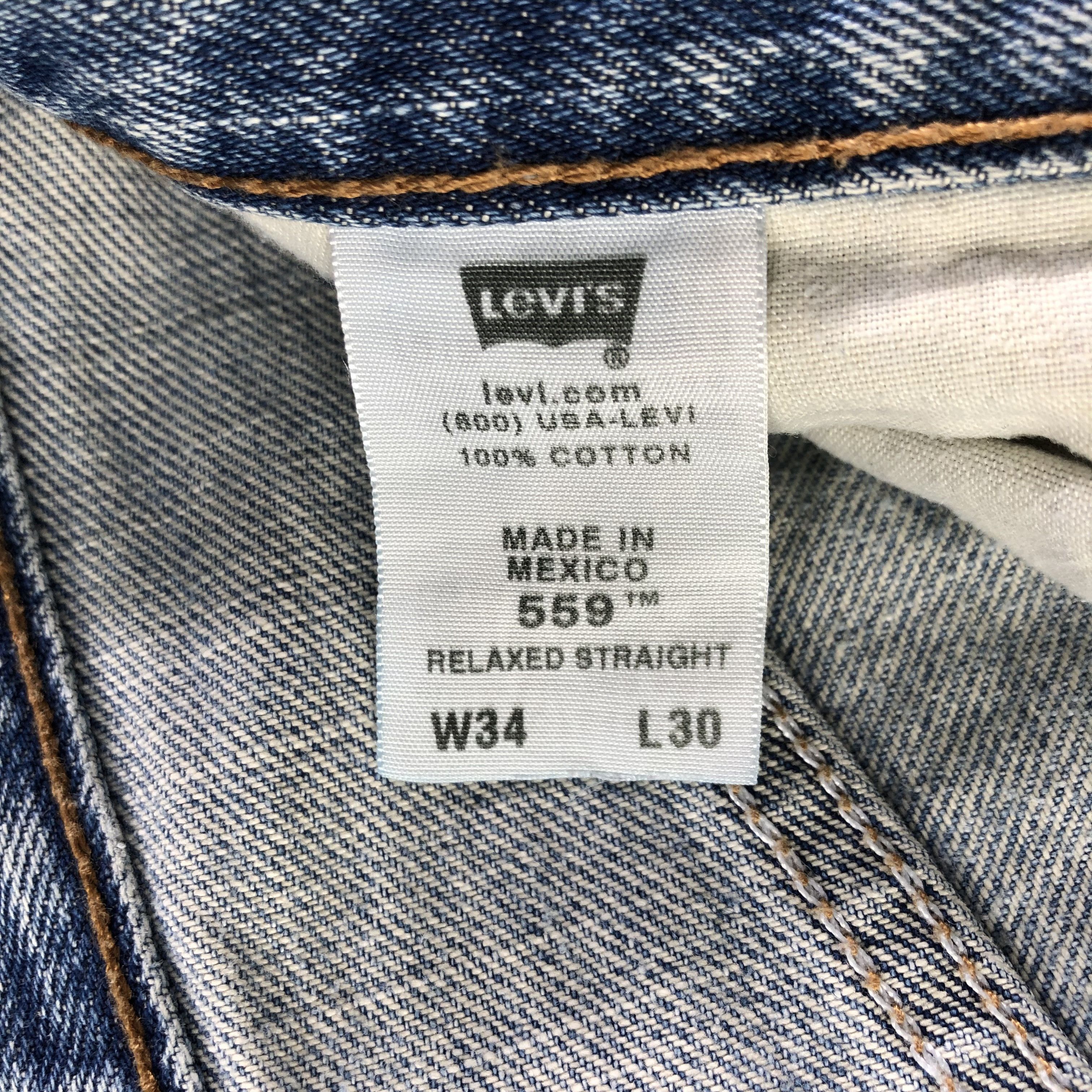 Levi's Vintage Blue Wash Levis 559 Jeans-J3114 Size US 36 / EU 52 - 10 Thumbnail