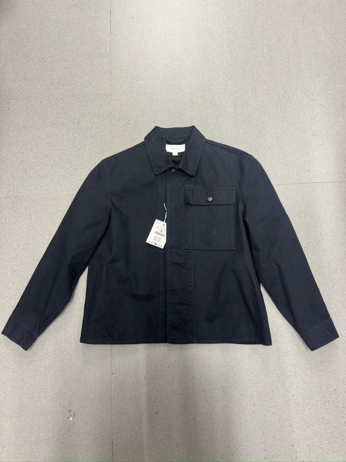 Zara CANVAS OVERSHIRT WITH POCKET Size US L / EU 52-54 / 3 - 5 Thumbnail