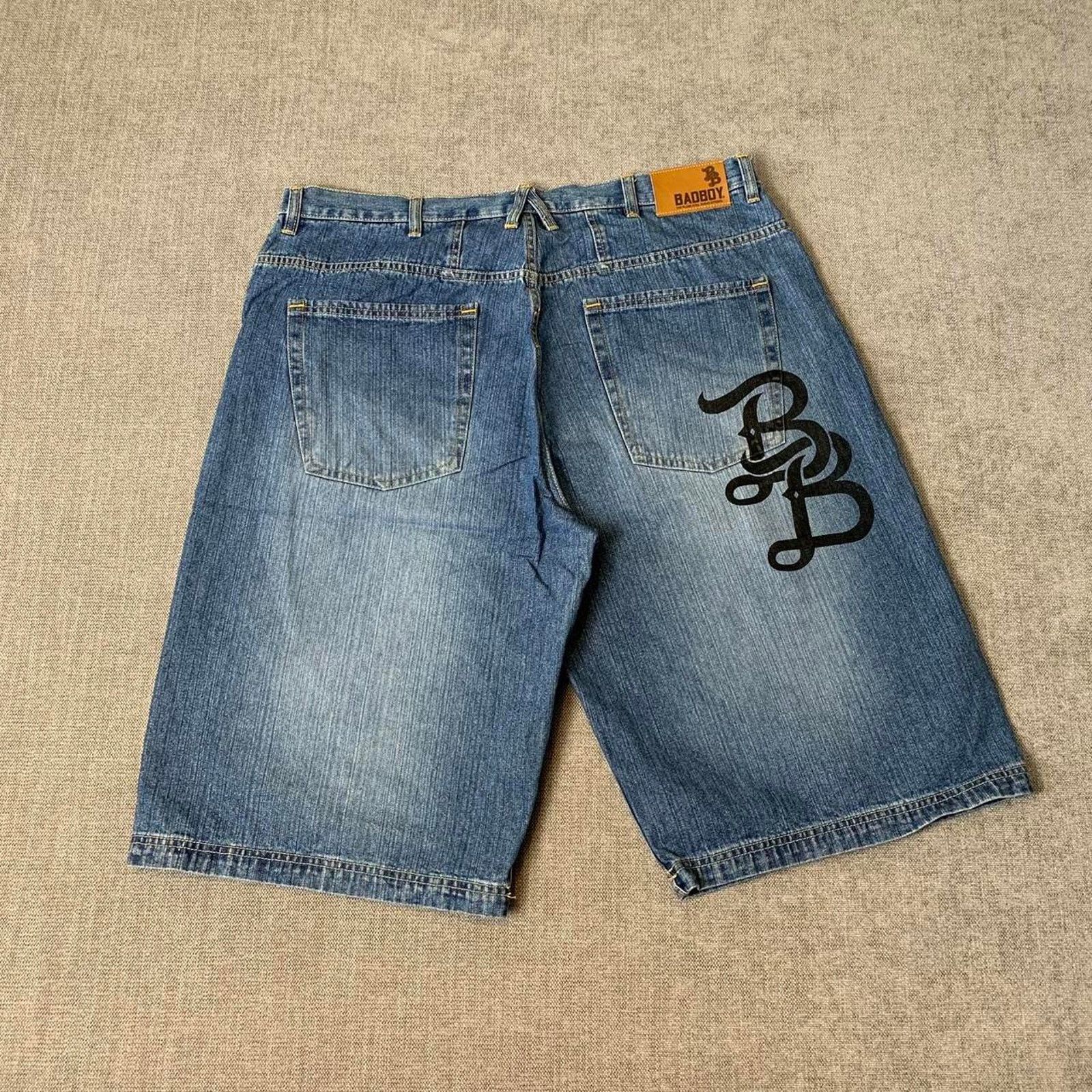 Vintage Y2K 90s Badboy Flame Baggy Jorts Size US 38 / EU 54 - 1 Thumbnail