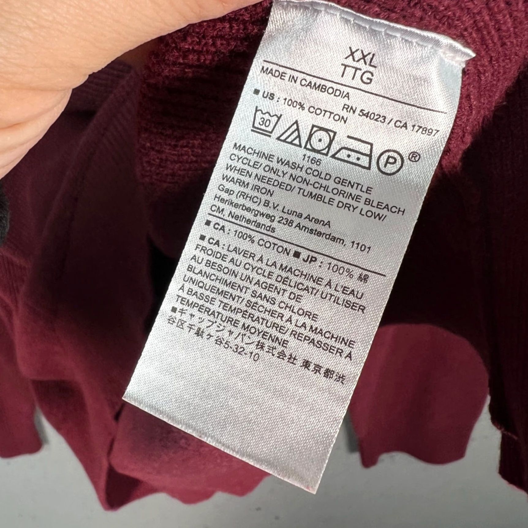Banana Republic Banana Republic Mens Hoodie Pullover Sweatshirt Knit Cotton Burgundy Red 2XL Regular Knit Long Sleeve Pullover Casual Winter Spring Fall Mens Size US XXL / EU 58 / 5 - 4 Thumbnail