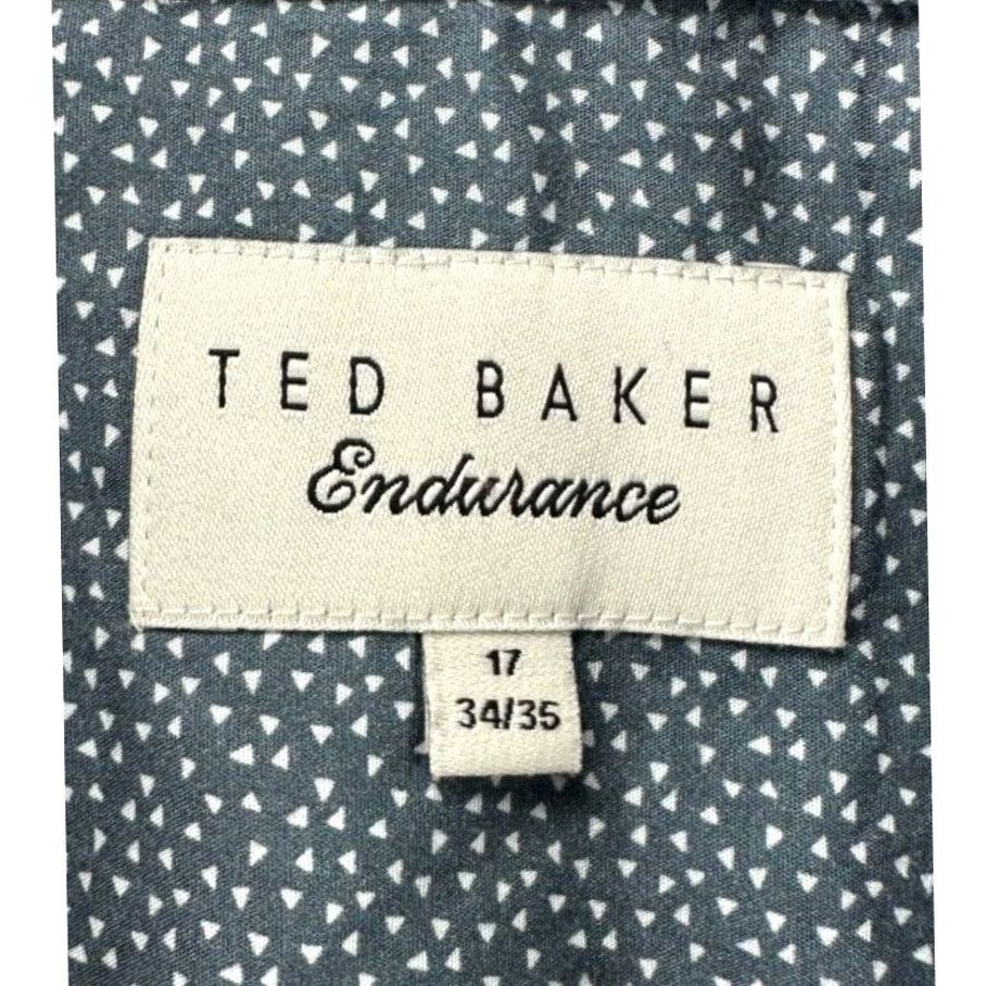 Ted Baker Ted Baker Dress Shirt Men 17 34-35 Endurance Grey Button Up Long Sleeve Mens Size 46R - 5 Thumbnail
