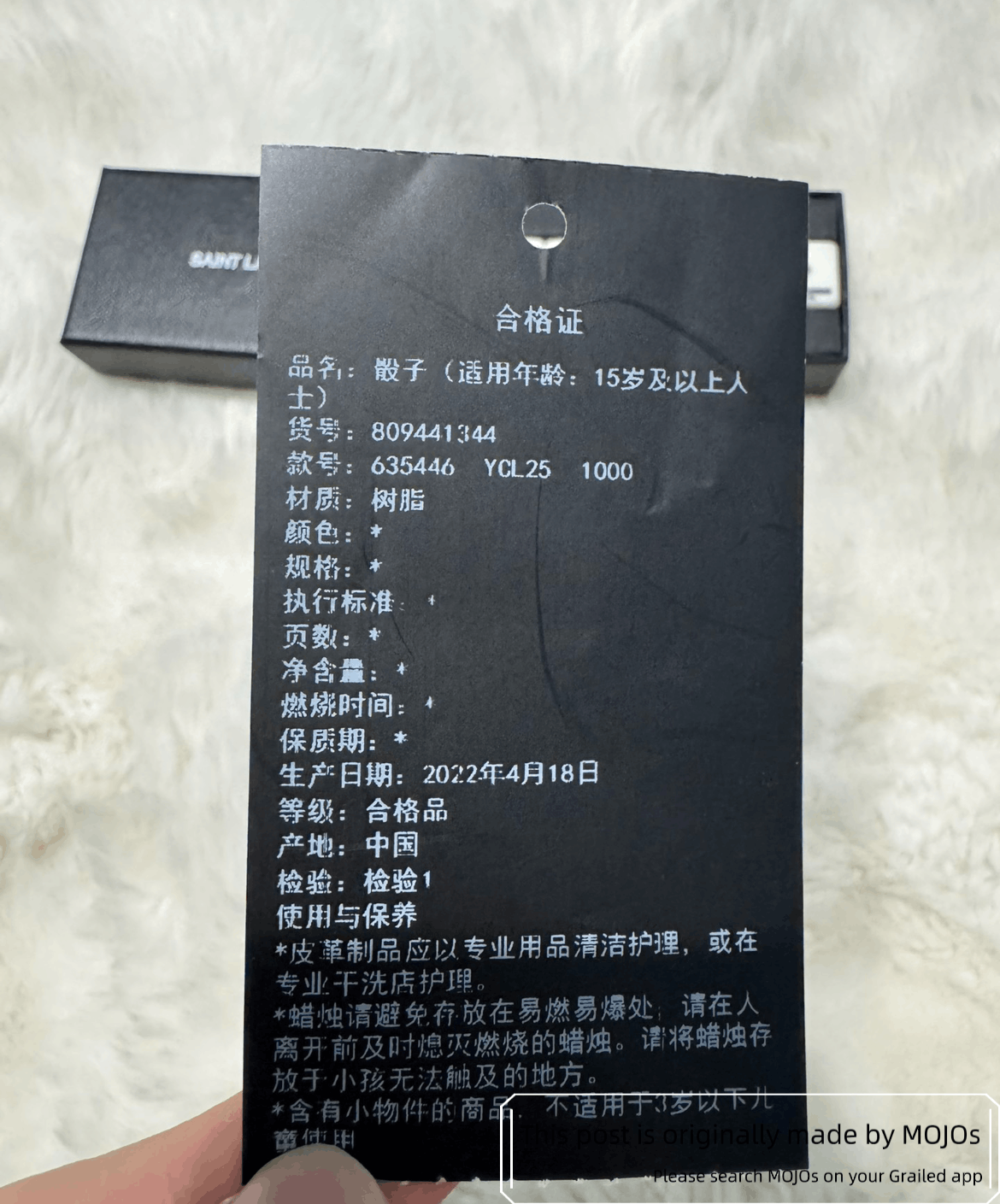 Saint Laurent Paris Saint Laurent Paris Dices Pack BLACK Size ONE SIZE - 4 Thumbnail
