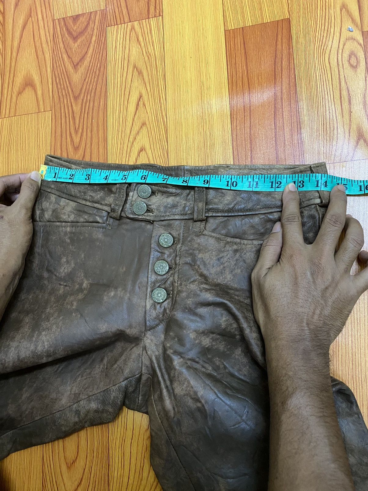 Japanese Brand Tornado Mart Flare Boot Cut Leather Pant Size US 27 - 21 Thumbnail