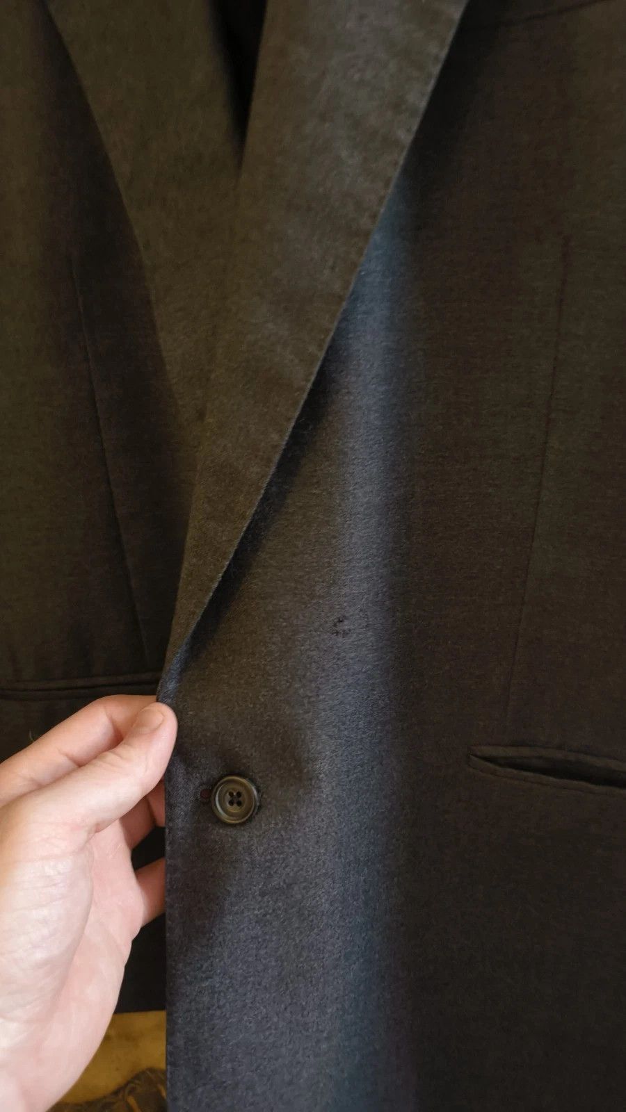 E. Tautz Wool/Silk charcoal blazer Size 40R - 4 Thumbnail