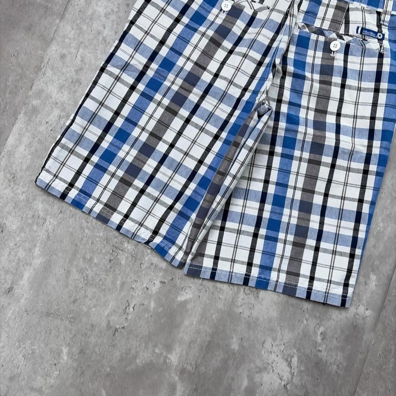 Southpole Y2K Blue Southpole Grunge Plaid Baggy Skater Shorts Size 27" / US 4 / IT 40 - 4 Thumbnail