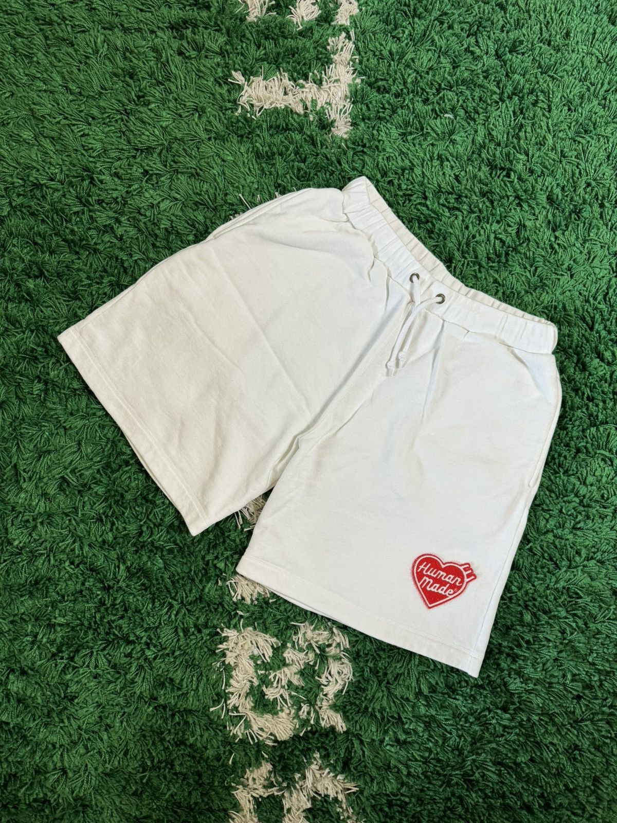 image of Human Made Heart Shorts in White, Men's (Size 30)