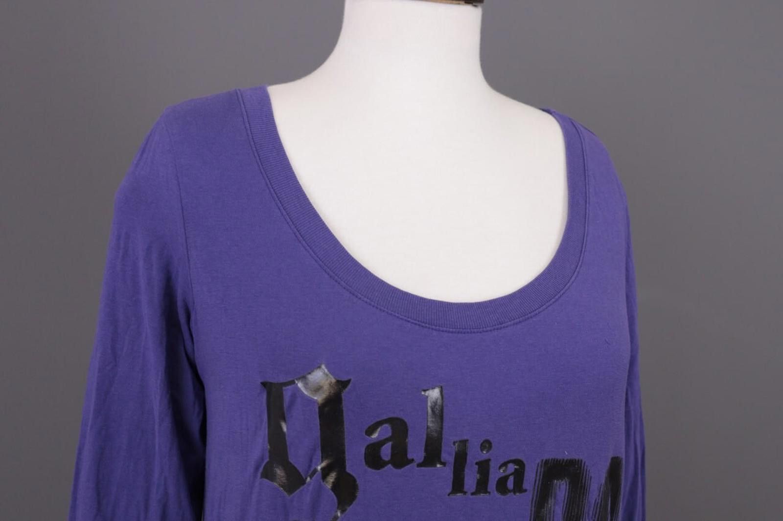 John Galliano Galliano Purple Big Logo A-Line Knee Lenght Dress Sz L Size L / US 10 / IT 46 - 9 Thumbnail