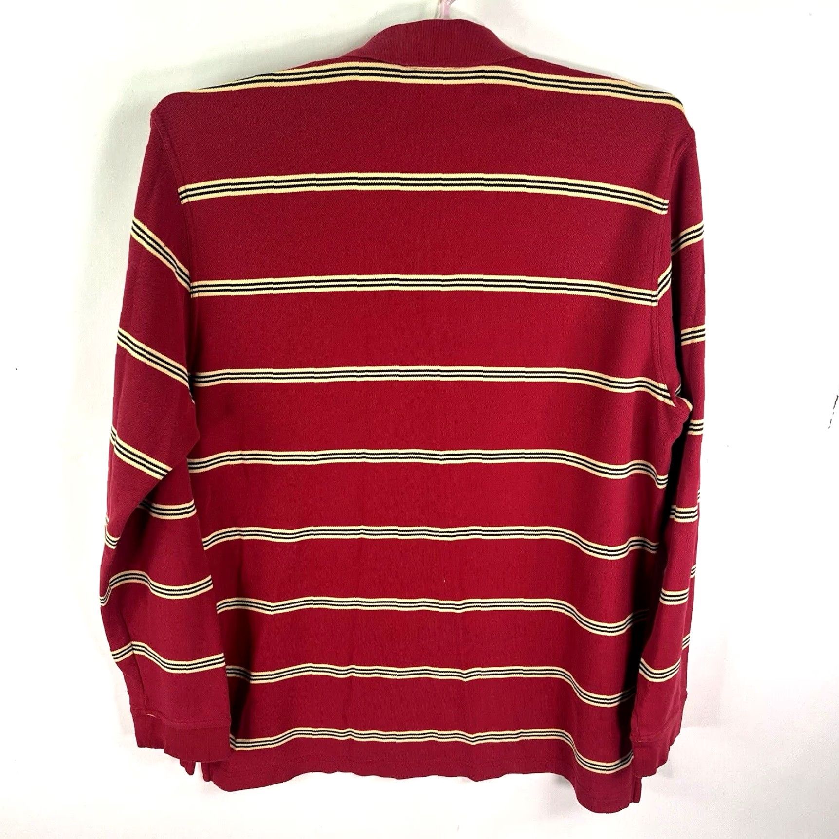 Brooks Brothers Brooks Brothers Performance Striped Polo Shirt Mens XL Red Classic Preppy Size US XL / EU 56 / 4 - 7 Thumbnail