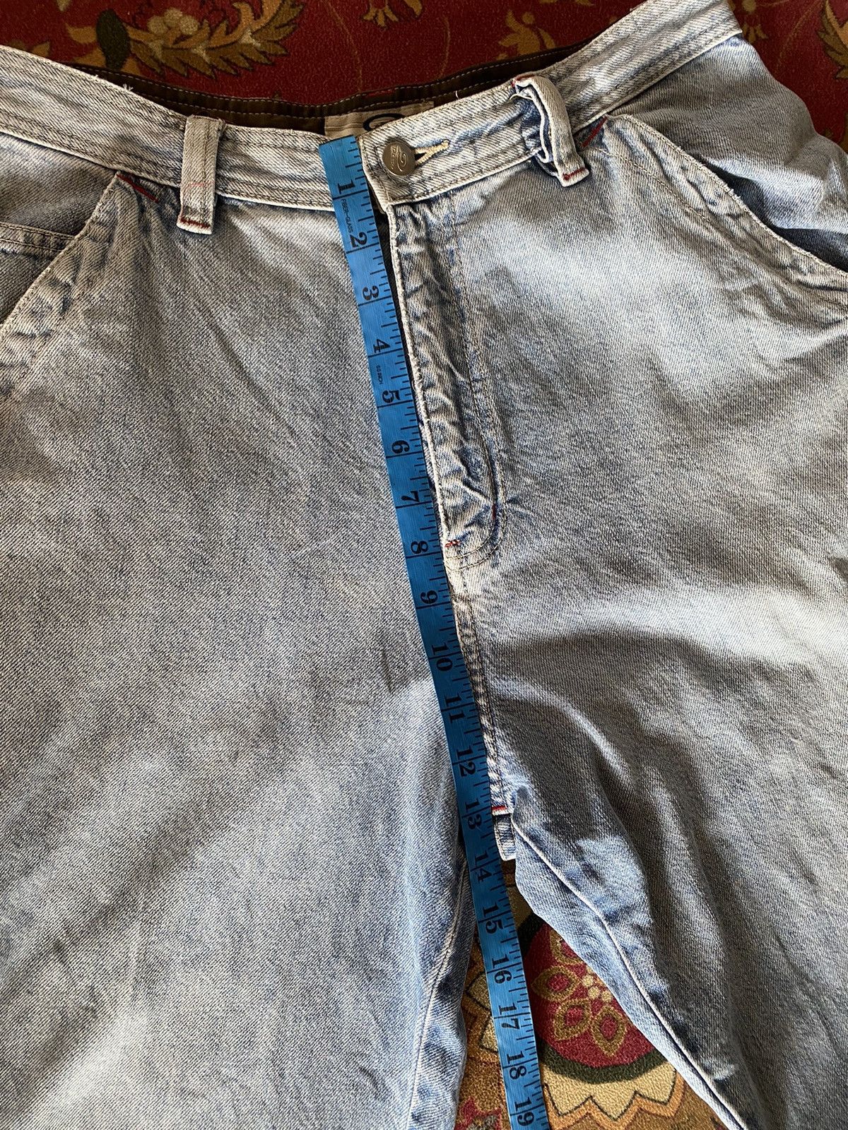 JNCO × Southpole 🔥RARE🔥Piko Hawaiian Cargo Multipocket Distressed Baggy Jeans Size US 31 - 17 Thumbnail