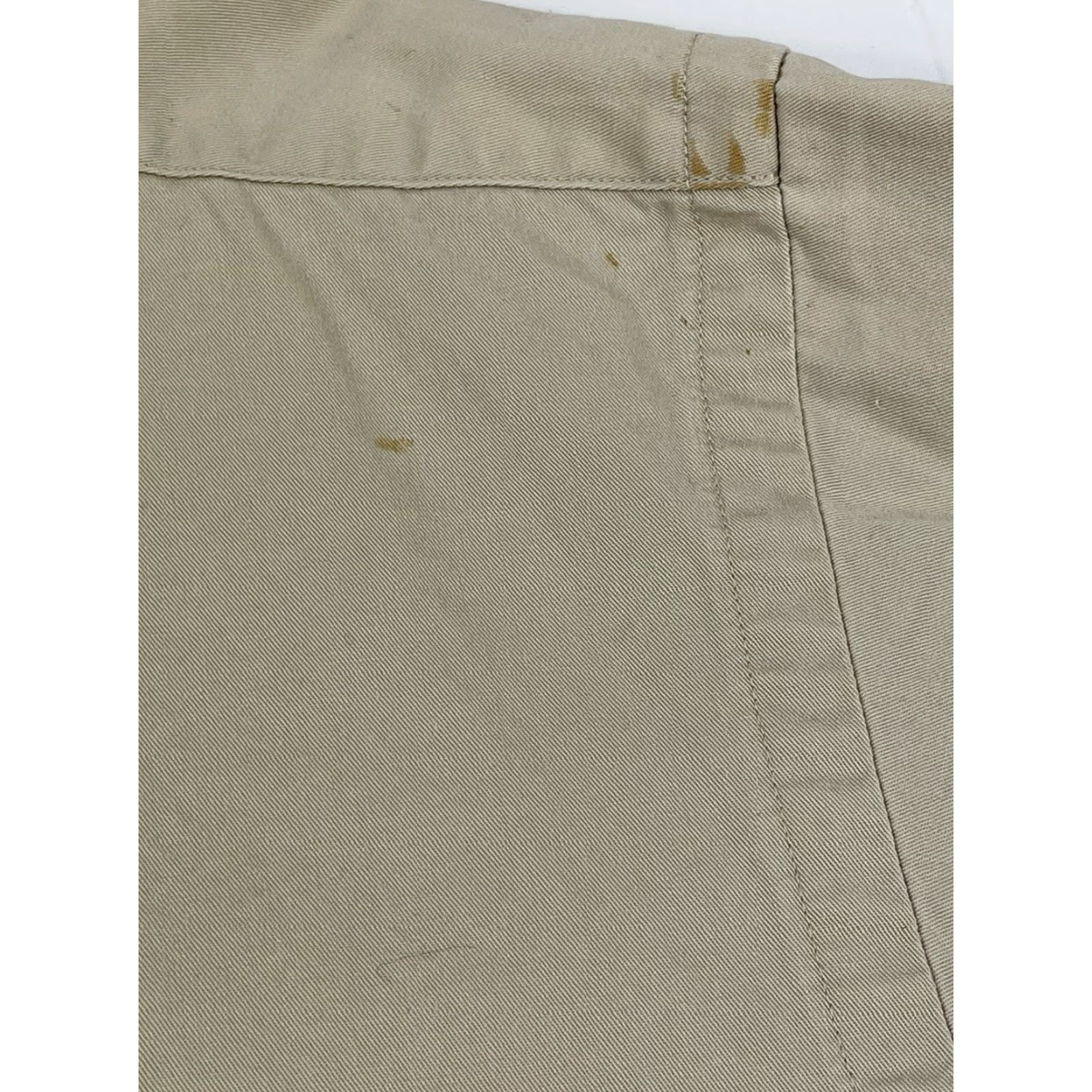 Ralph Lauren VINTAGE Ralph Lauren Polo Shirt Blake Button-Up Knit Cotton 2-Ply Brown Plaid Long Sleeve Mens L Tan Green Pony 90s Size 42R - 4 Thumbnail