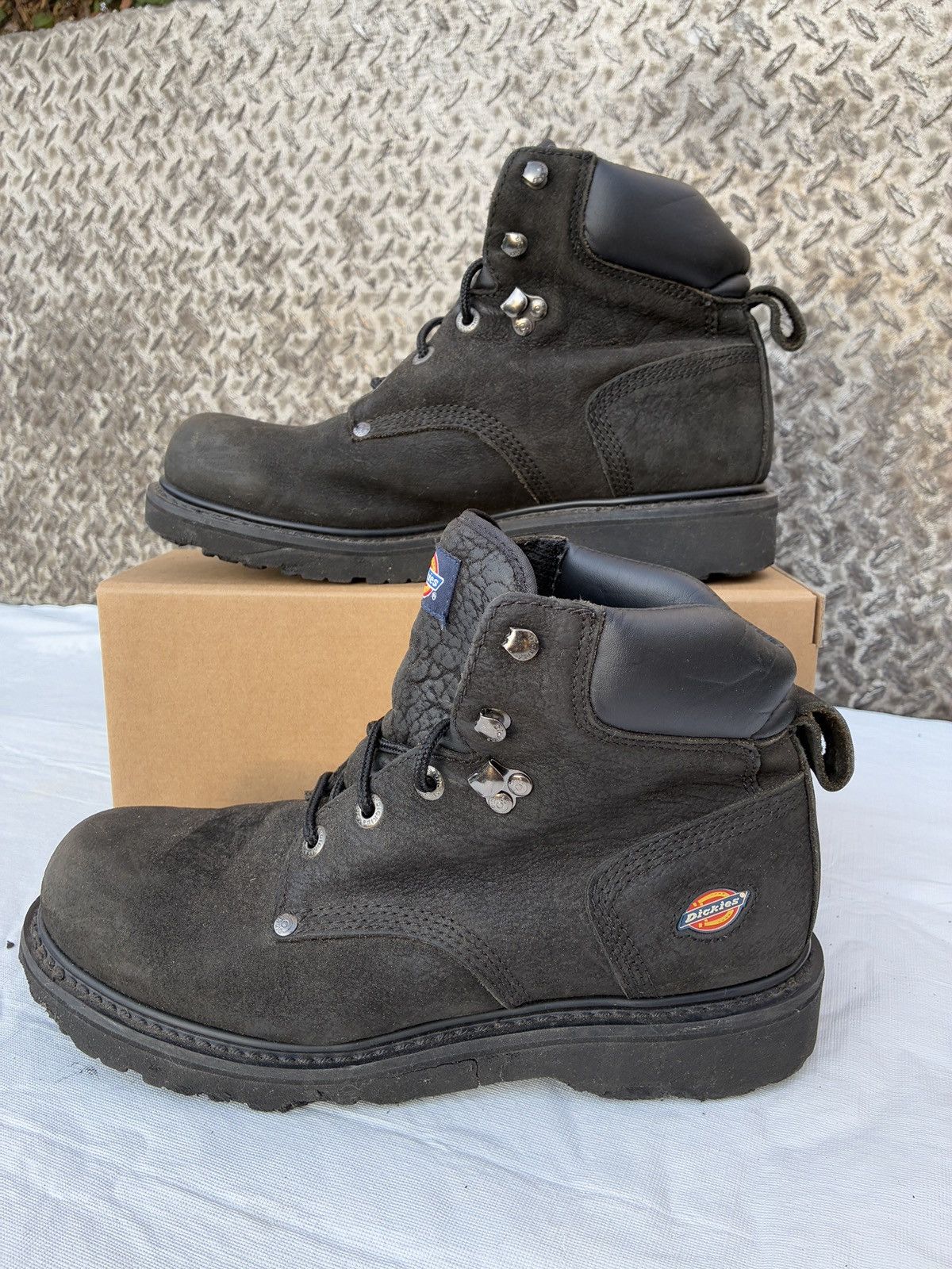 Dickies Dickies Black Leather Work Boots Mens Size 10 Size US 10 / EU 43 - 2 Thumbnail
