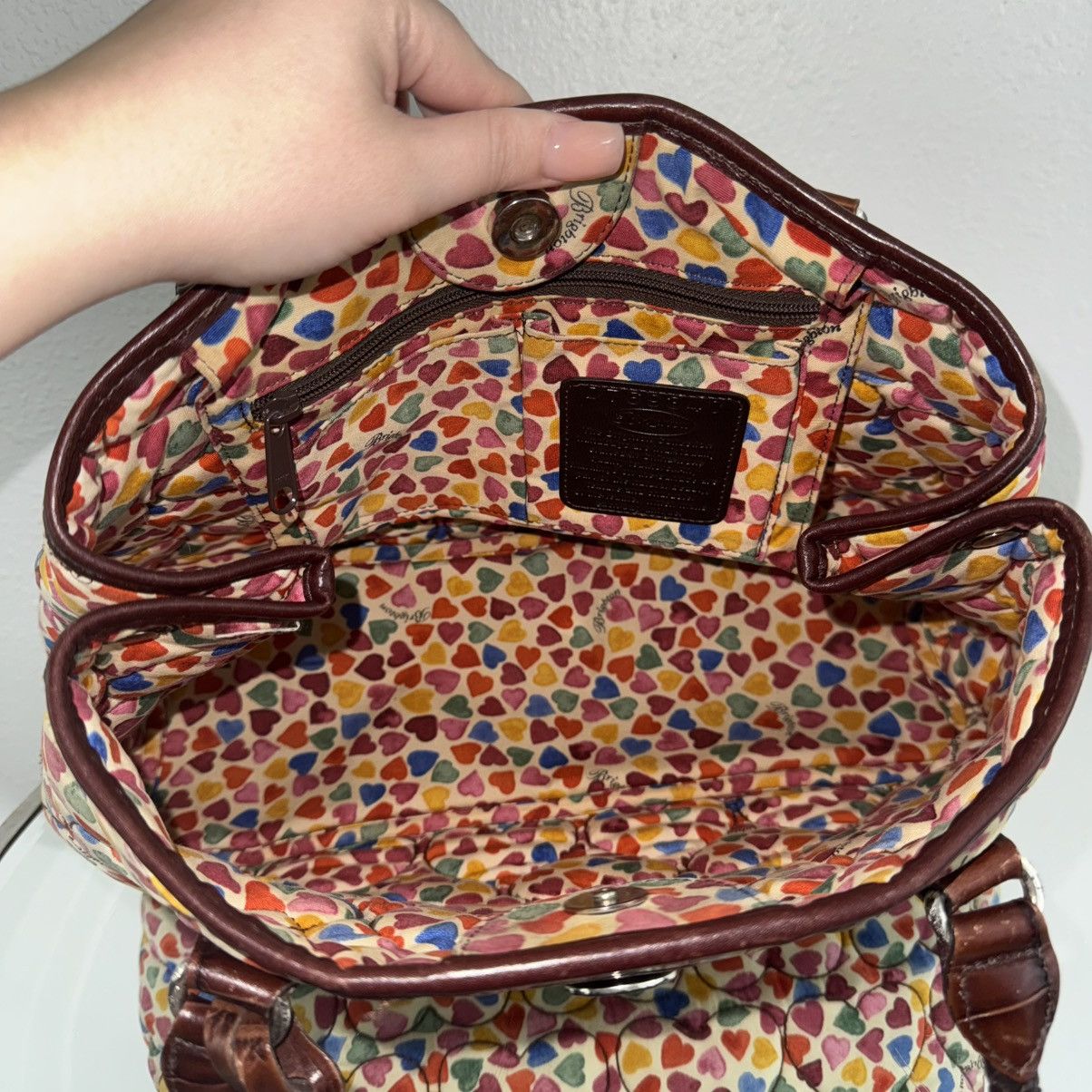 Brighton BRIGHTON Multicolor Heart To Heart Quilted Shoulder Purse Size ONE SIZE - 11 Thumbnail