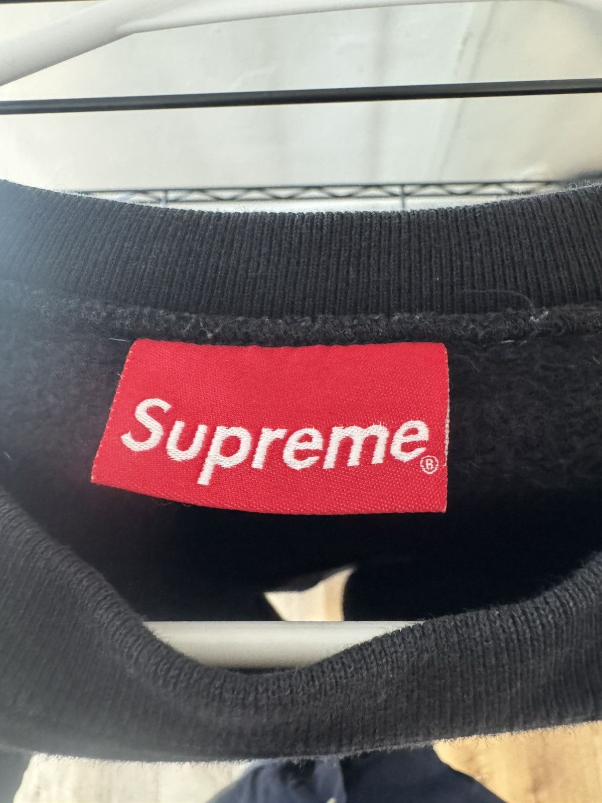 Supreme Supreme Rib Stripe Crewneck Black Size US M / EU 48-50 / 2 - 4 Thumbnail