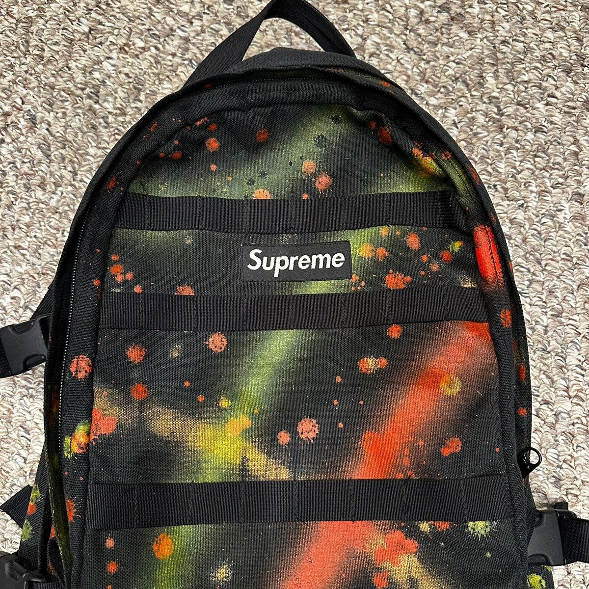 image of Supreme 2004 Rammellzee Hand Painted Backpack 1/1 in Black, Men's