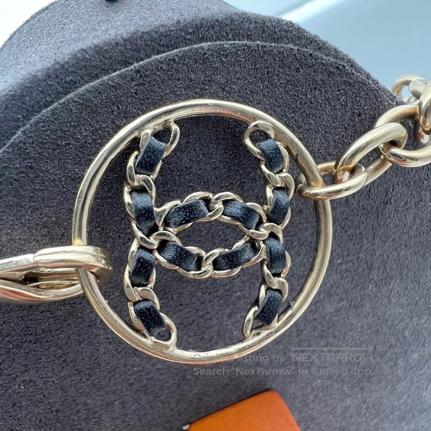 Chanel Chanel 19K black leather chain choker with letter-shaped r Size ONE SIZE - 3 Thumbnail