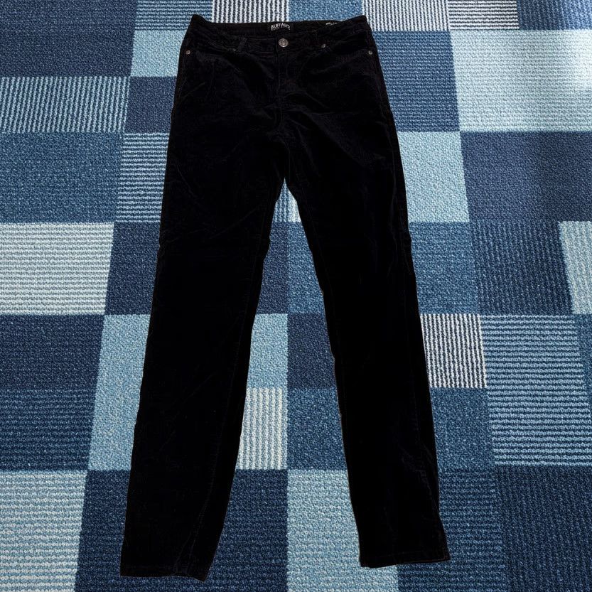 Velvet Buffalo Buffalo Jeans Womens 4/27 Black Mid Rise Velvet Skinny Pants 27x29 XS? Size 27" / US 4 / IT 40 - 1 Thumbnail