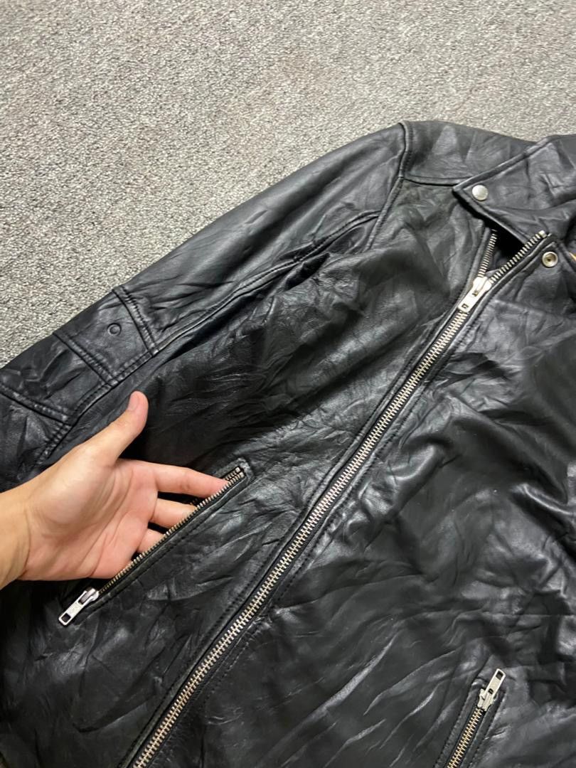 Japanese Brand Industries Brand Leather Biker Jacket (190) Size US L / EU 52-54 / 3 - 7 Thumbnail