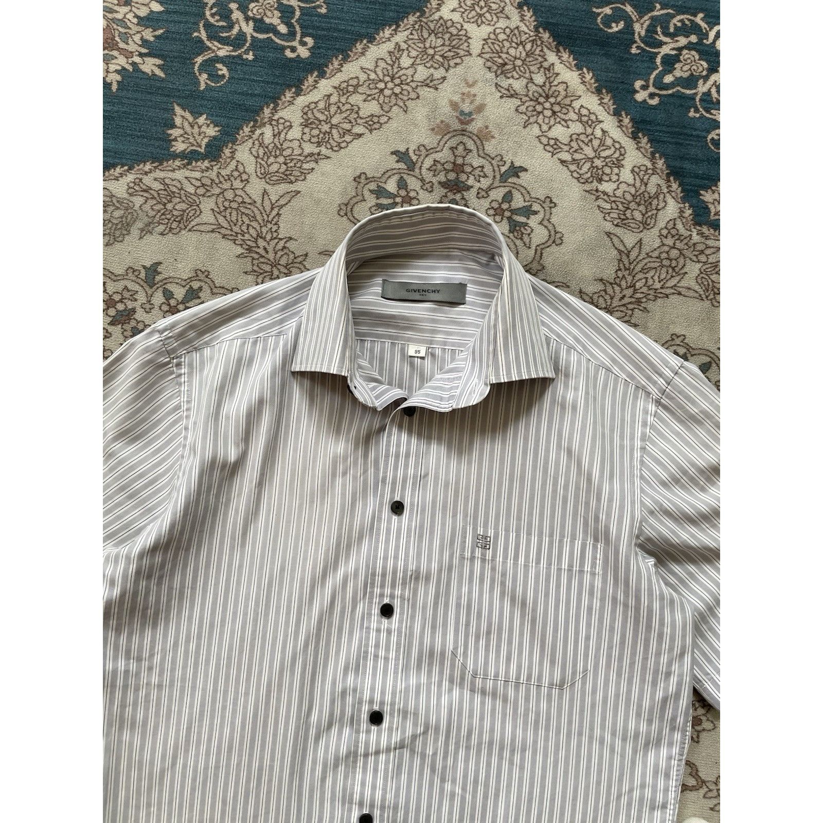 Givenchy Vintage Givenchy Striped Shirt Size US M / EU 48-50 / 2 - 3 Thumbnail