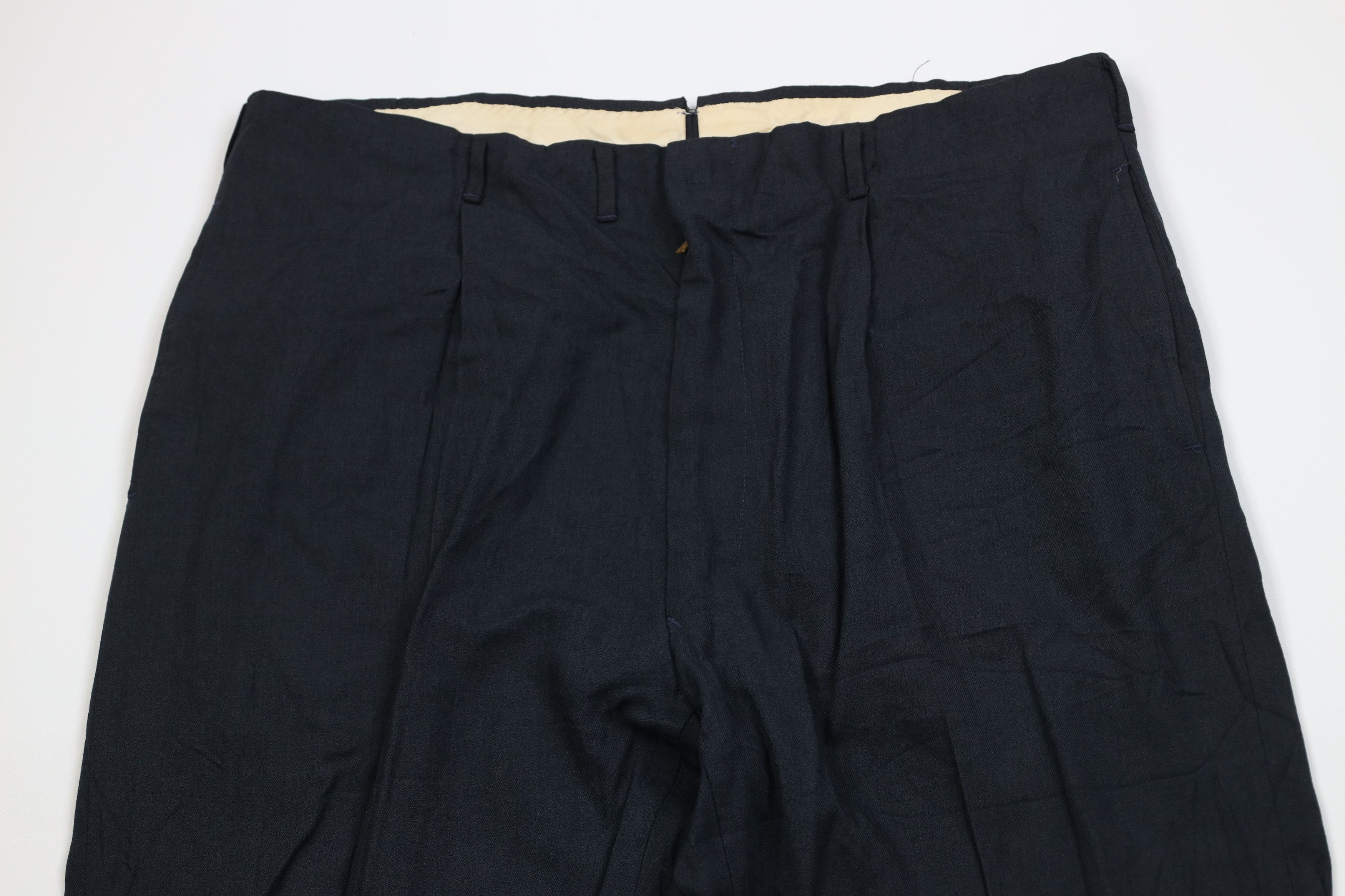 Vintage Vintage 50s Hollywood Regency Gabardine Wide Leg Chino Pants Size US 38 / EU 54 - 2 Thumbnail