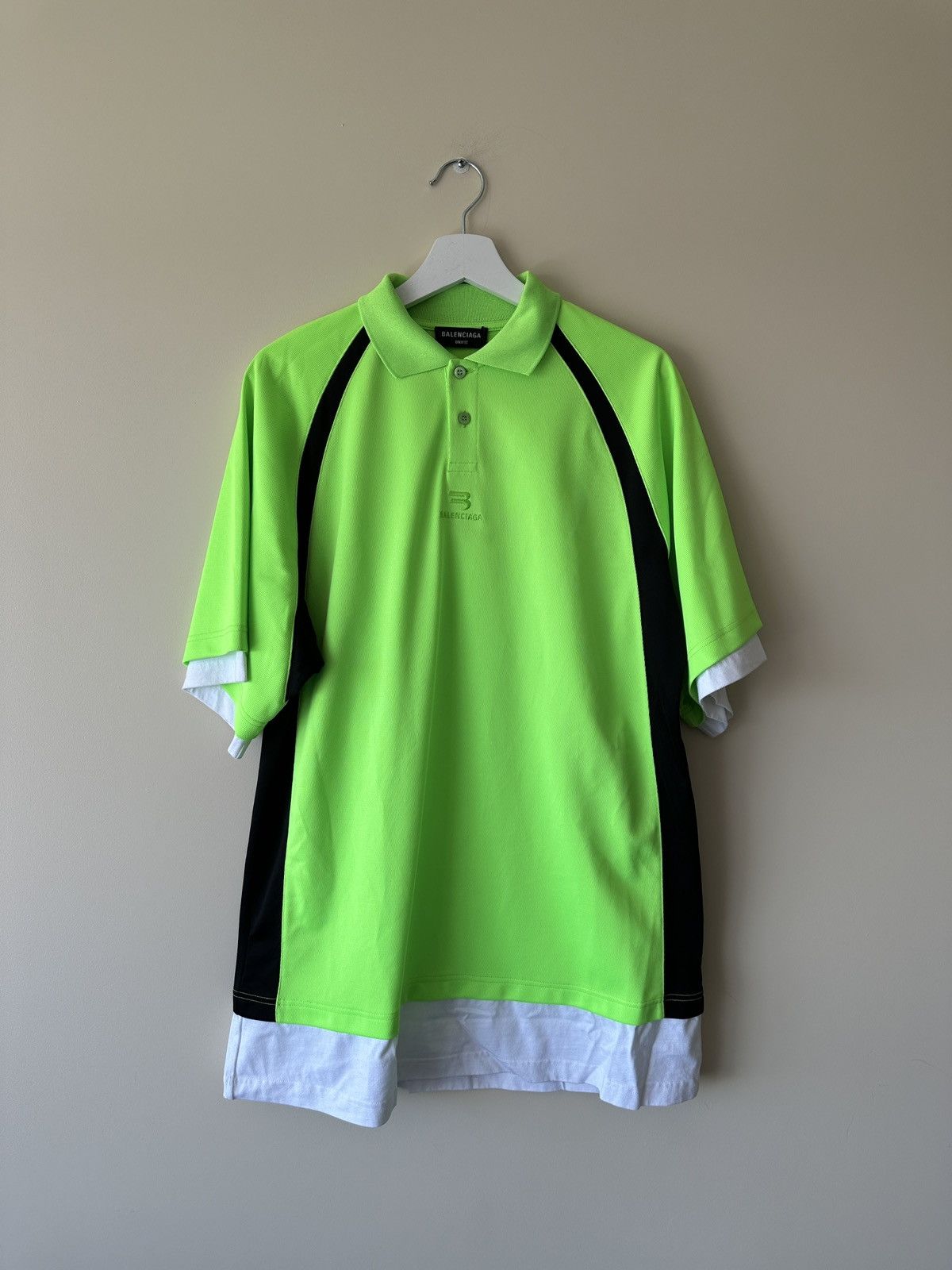 Balenciaga Sporty B Polo Double Hybrid Shirt Size US XS / EU 42 / 0 - 1 Thumbnail