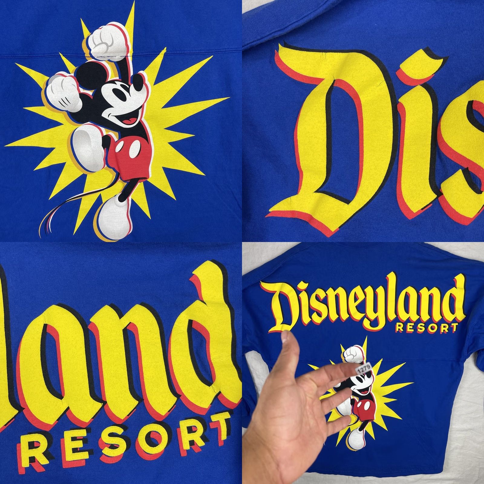 Disney Disney Spirit Jersey Mens Large Blue Shirt Mickey Mouse Disneyland Resort Adult Size US L / EU 52-54 / 3 - 9 Thumbnail