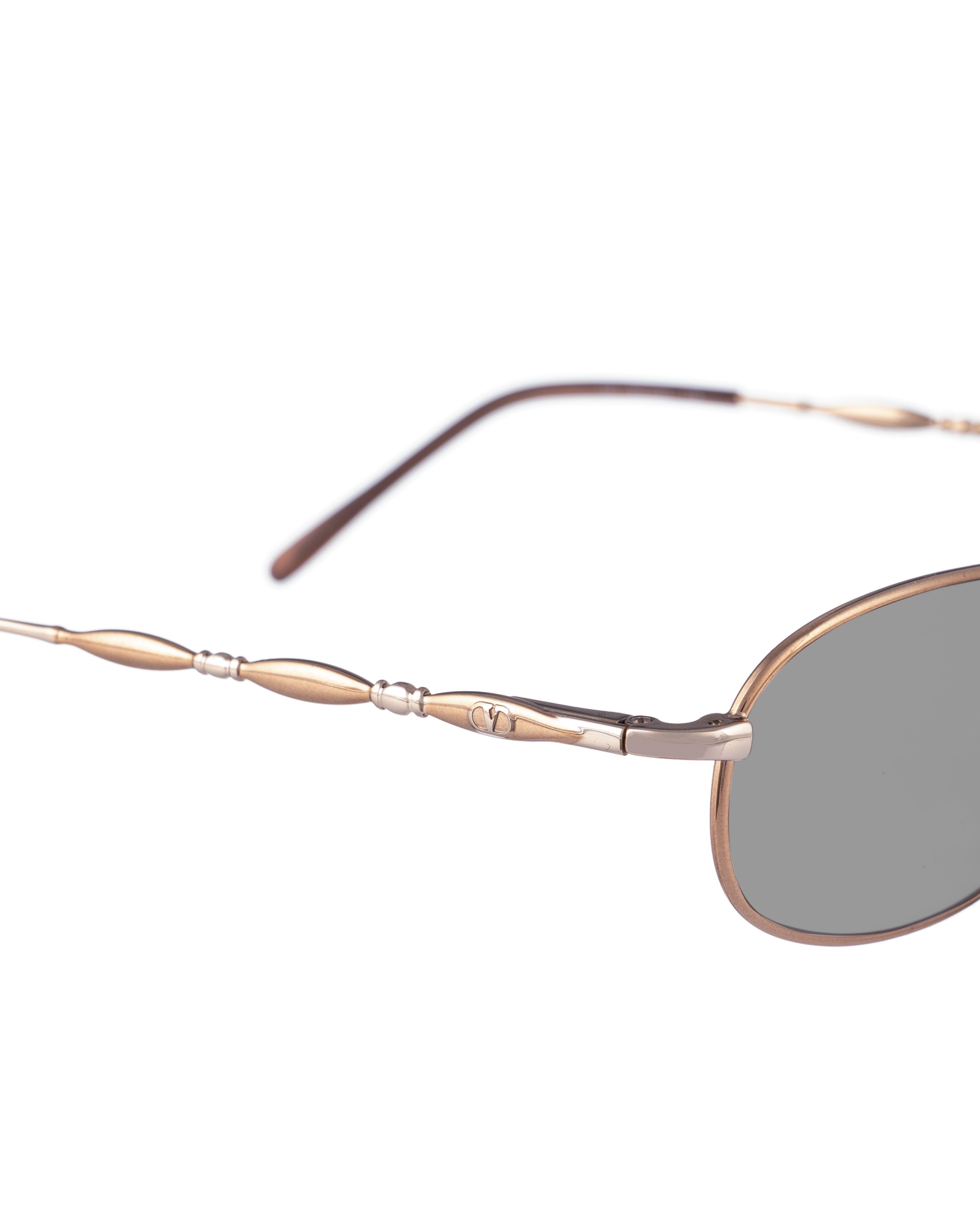 Valentino Valentino '00s Gold Oval Details Sunglasses Size ONE SIZE - 3 Thumbnail