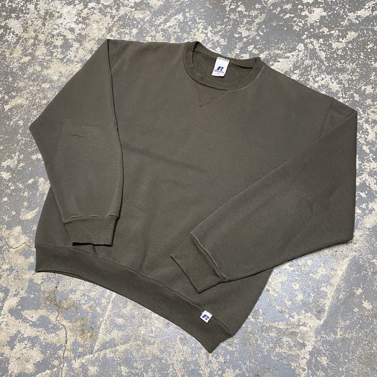 Russell Athletic × Vintage Vintage Russell Athletic Brown Blank Boxy Crewneck Hoodie Size US M / EU 48-50 / 2 - 10 Thumbnail
