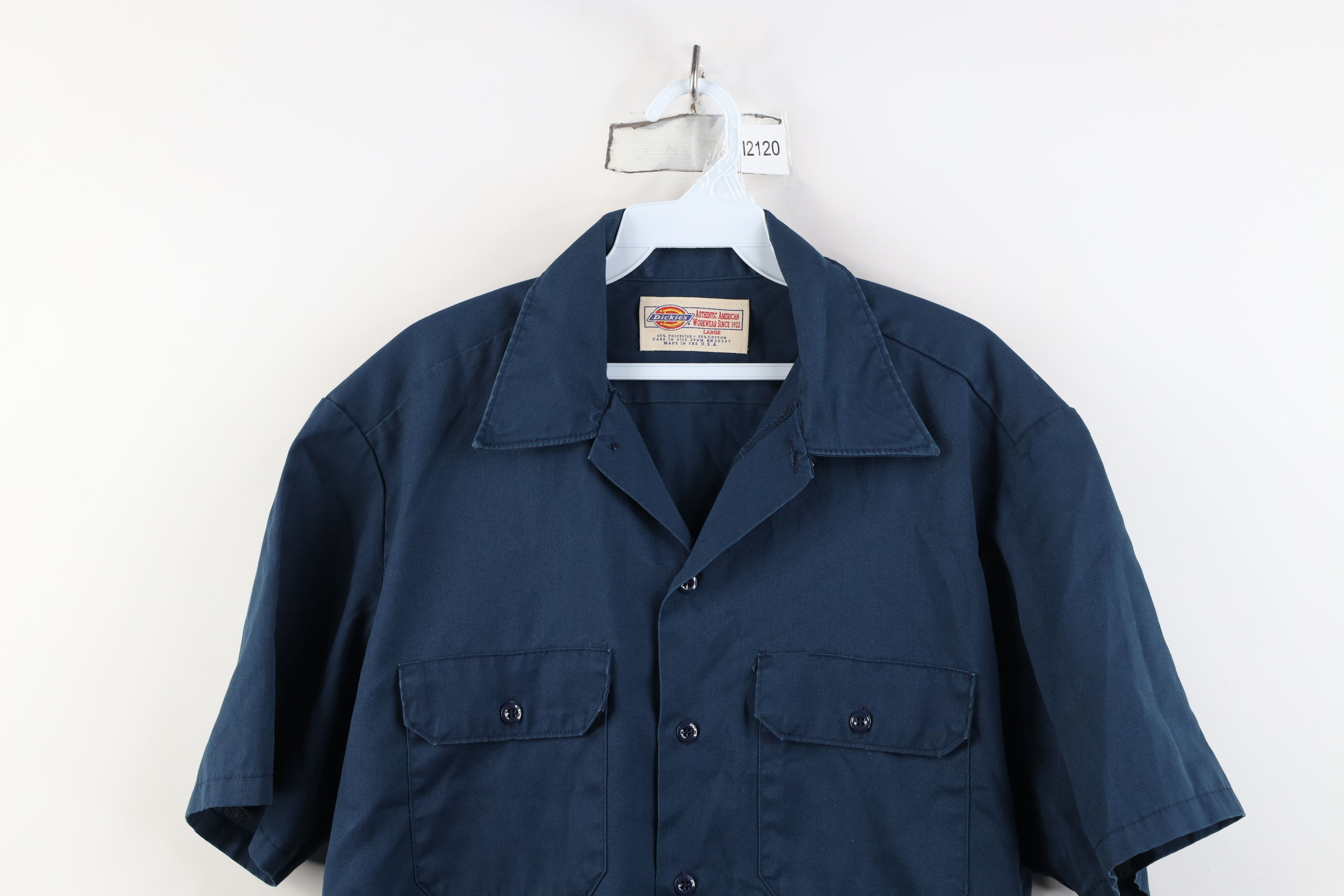 Dickies Vintage 90s Dickies Workwear Short Sleeve Button Shirt USA Size US L / EU 52-54 / 3 - 2 Thumbnail
