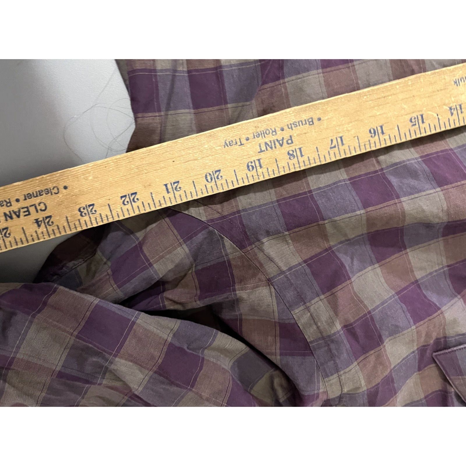 Calvin Klein Calvin Klein Shirt Regular Fit 16 Purple Plaid Long Sleeve Button Front Mens Size US L / EU 52-54 / 3 - 5 Thumbnail