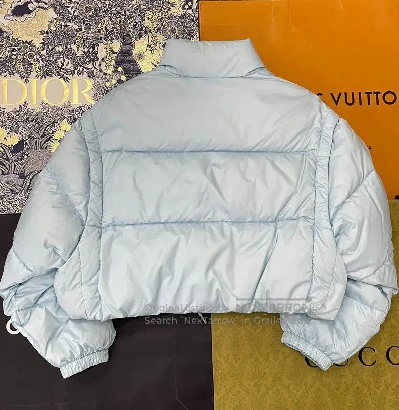 Prada Prada Blue triangle label two-wear shorts down jacket Size S / US 4 / IT 40 - 3 Thumbnail
