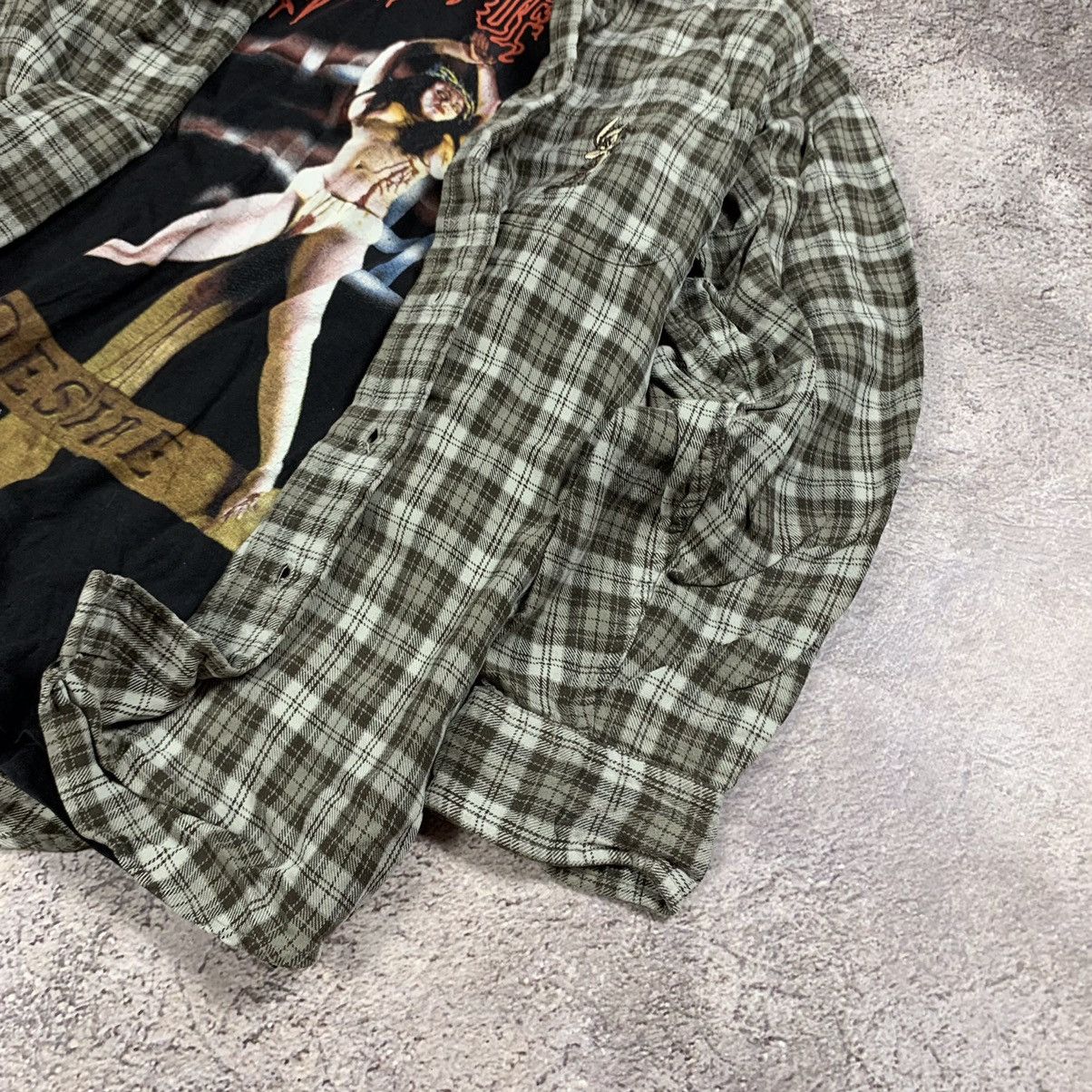 Vintage Vintage 90s Oversized Plaid Shirt Grunge Streetwear Y2K L Size US L / EU 52-54 / 3 - 3 Thumbnail