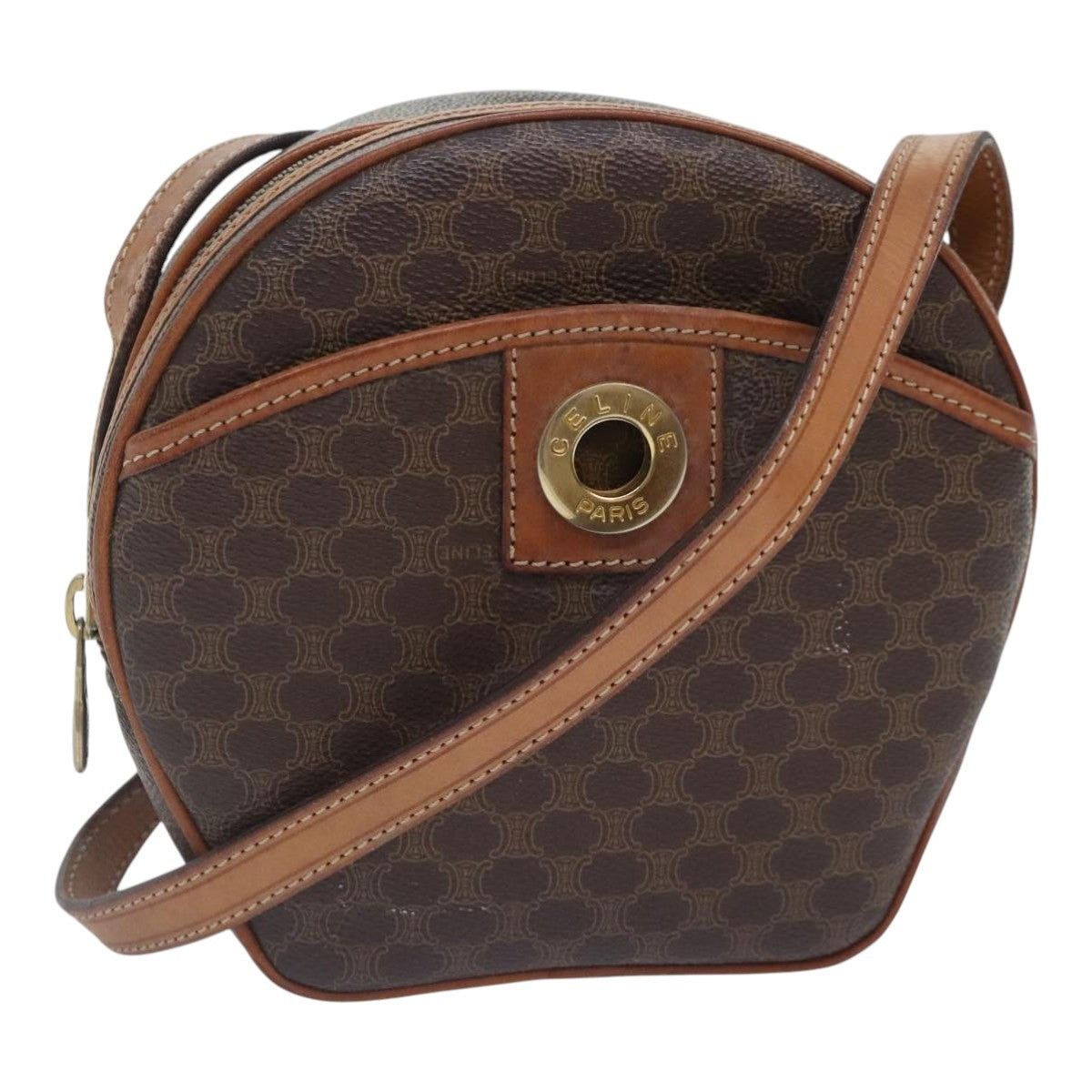 Celine CELINE Macadam Canvas Shoulder Bag Pvc Leather Brown Gold Size ONE SIZE - 1 Thumbnail
