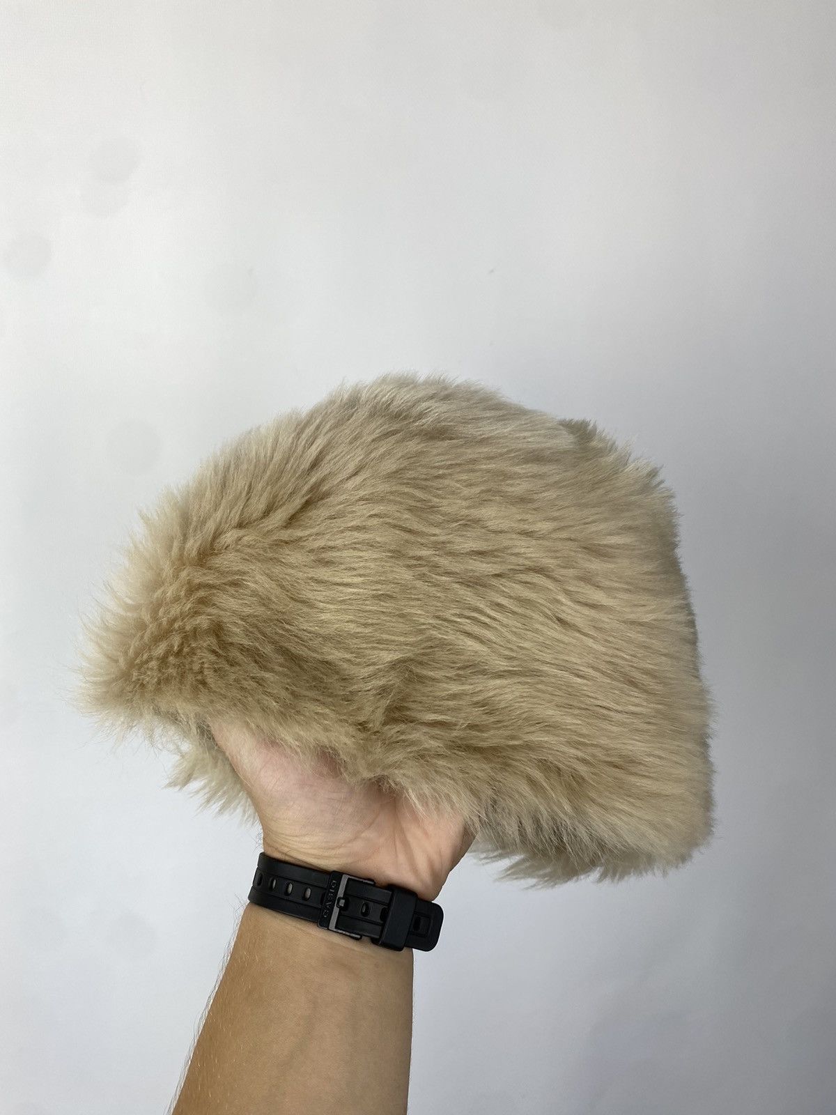 Japanese Brand Vintage Mohair Fuzzy Ushanka Y2K Opium Hype Rare Size ONE SIZE - 4 Thumbnail