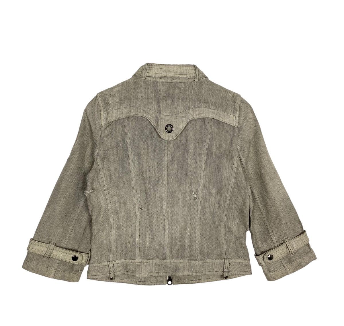 Japanese Brand Rare‼️Luxxm Distressed Jacket Riri Zip Size XS / US 0-2 / IT 36-38 - 5 Thumbnail