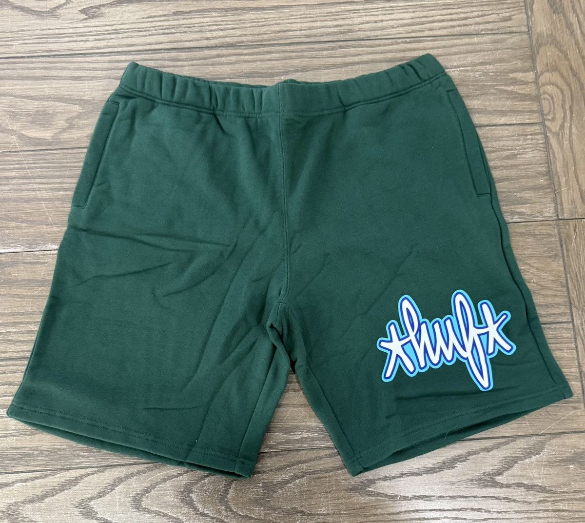 Designer × Huf ‼️ HUF Landmark Heavy Fleece Shorts Green XXL Size 2XL ‼️ Size US 38 / EU 54 - 4 Thumbnail