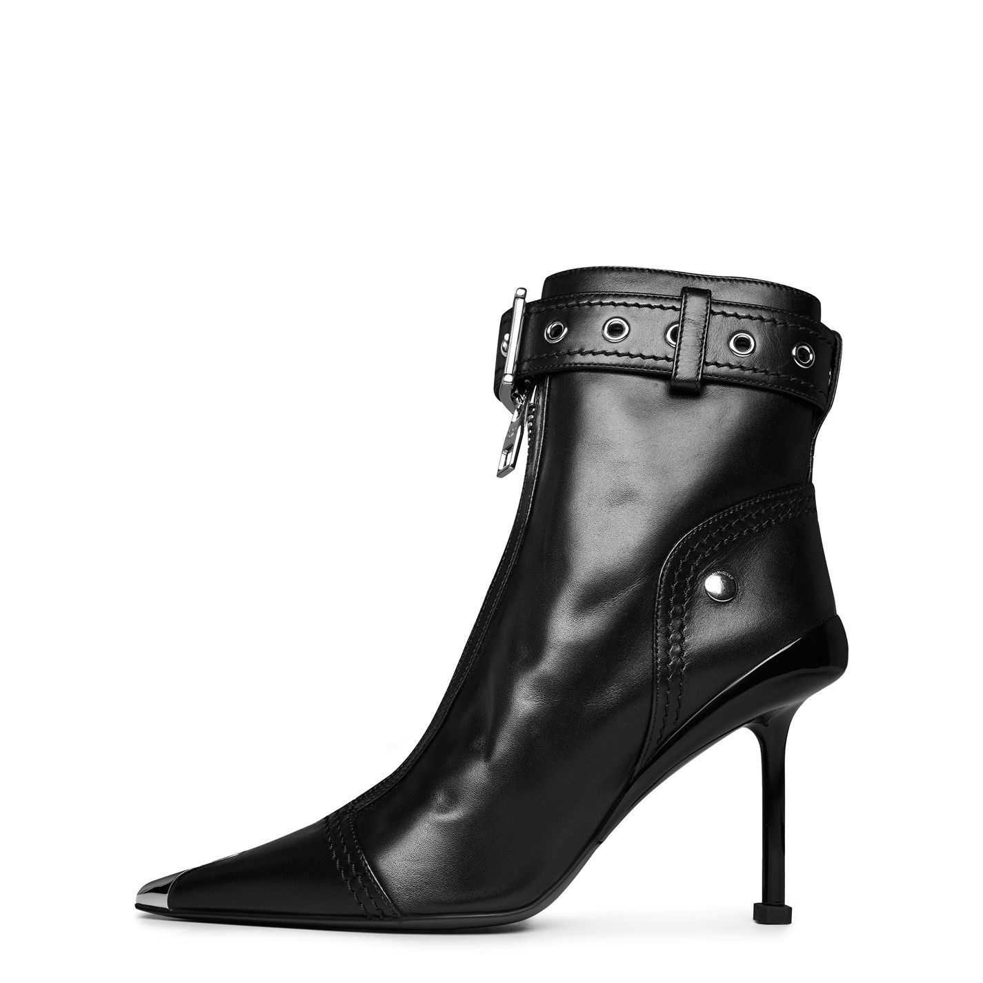 Alexander McQueen o1y0225 Ankle Boots in Black Size US 7 / IT 37 - 3 Thumbnail