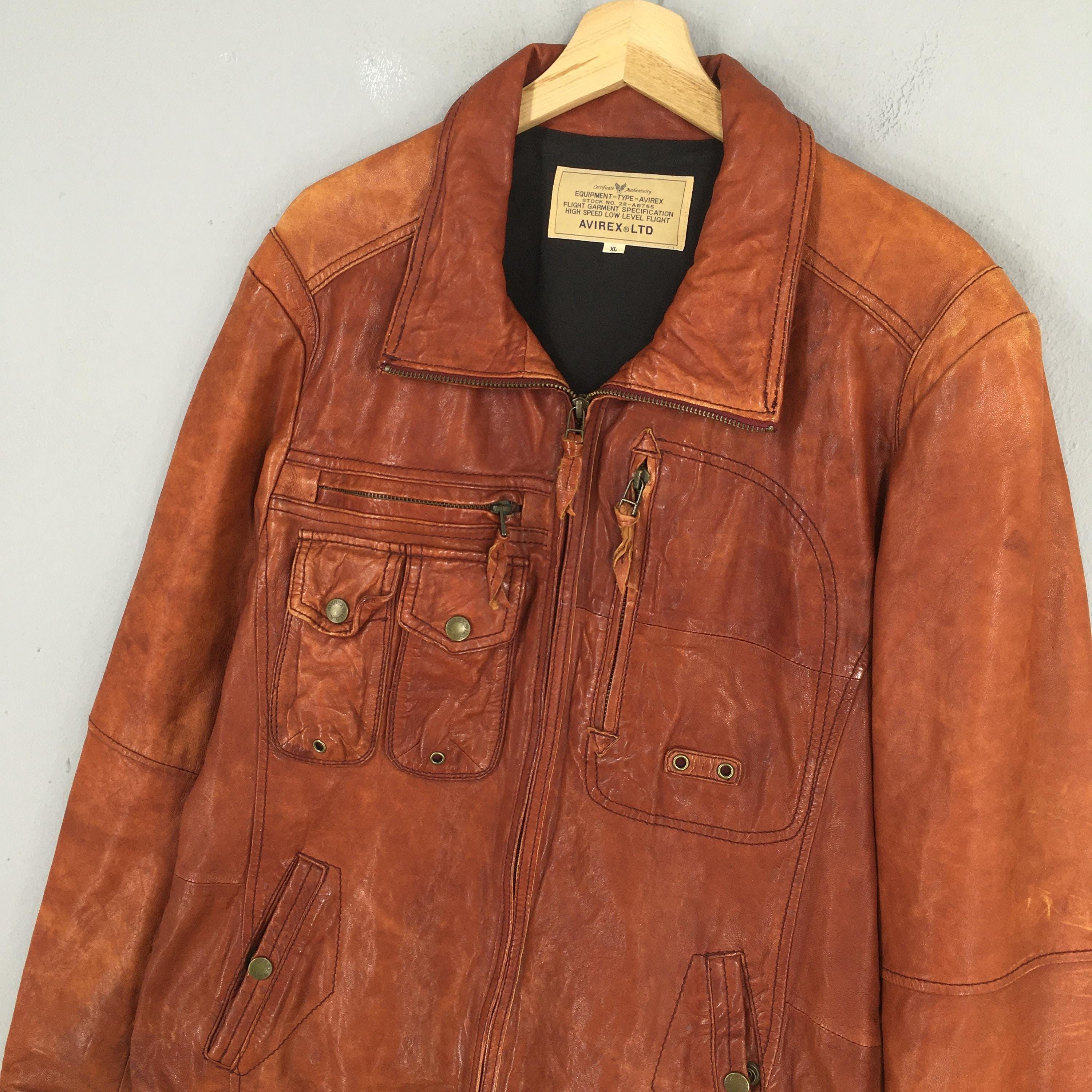 Avirex Vintage Avirex Ltd Sheepskin Leather Jacket XL Size US XL / EU 56 / 4 - 3 Thumbnail