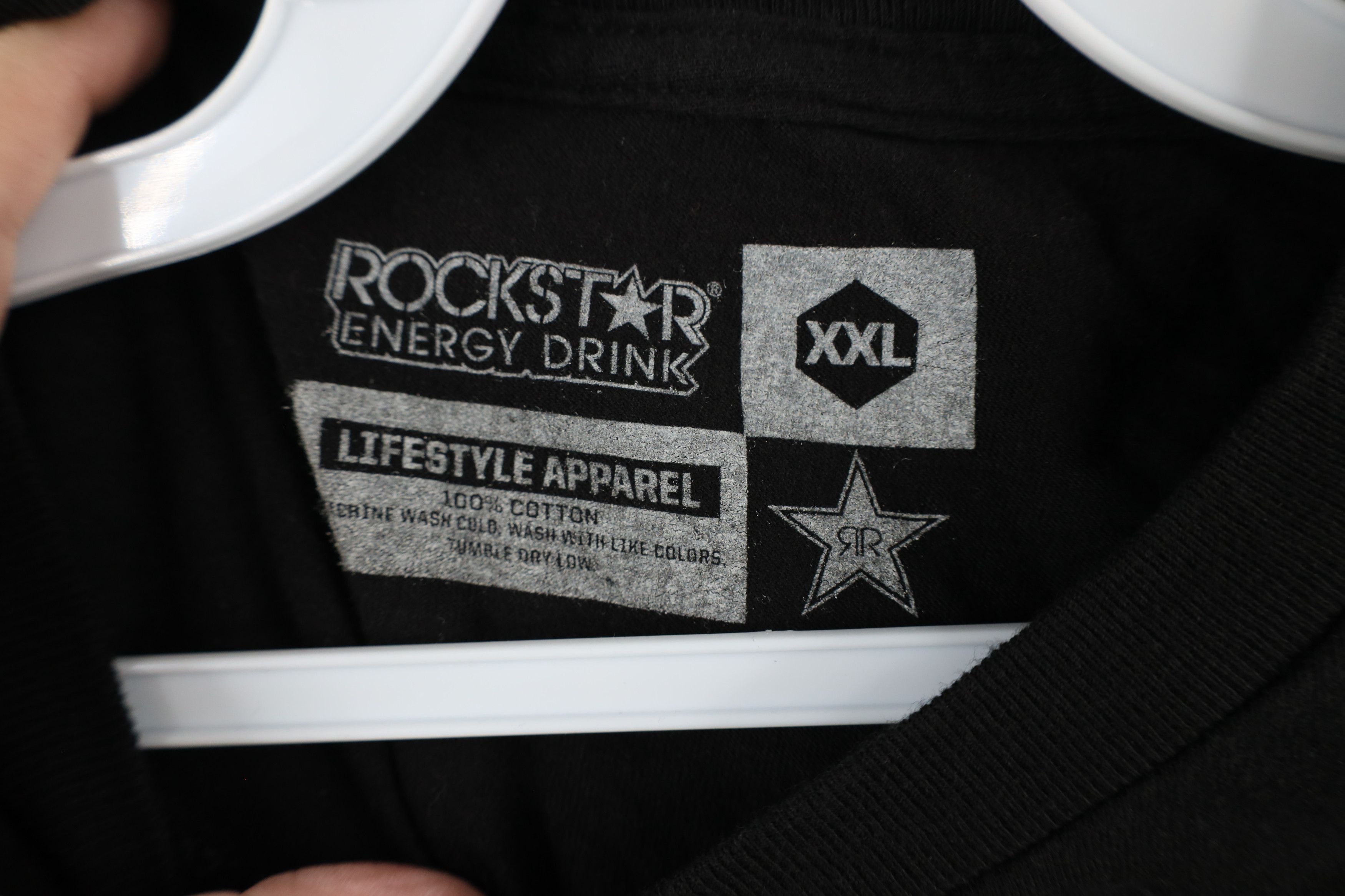Vintage Rockstar Energy Drink Big Logo Short Sleeve T-Shirt Black Size US XXL / EU 58 / 5 - 6 Thumbnail