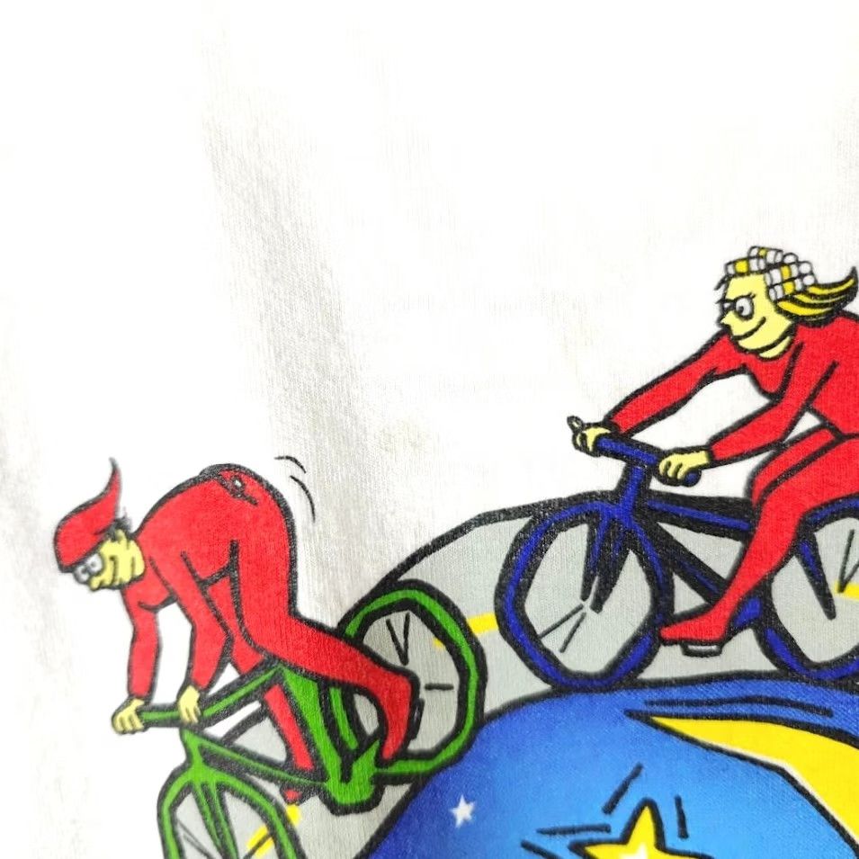 Vintage VINTAGE Midnight Madness Bike Ride T Shirt Mens XL White 90s San Diego Oneita Size US XL / EU 56 / 4 - 6 Thumbnail